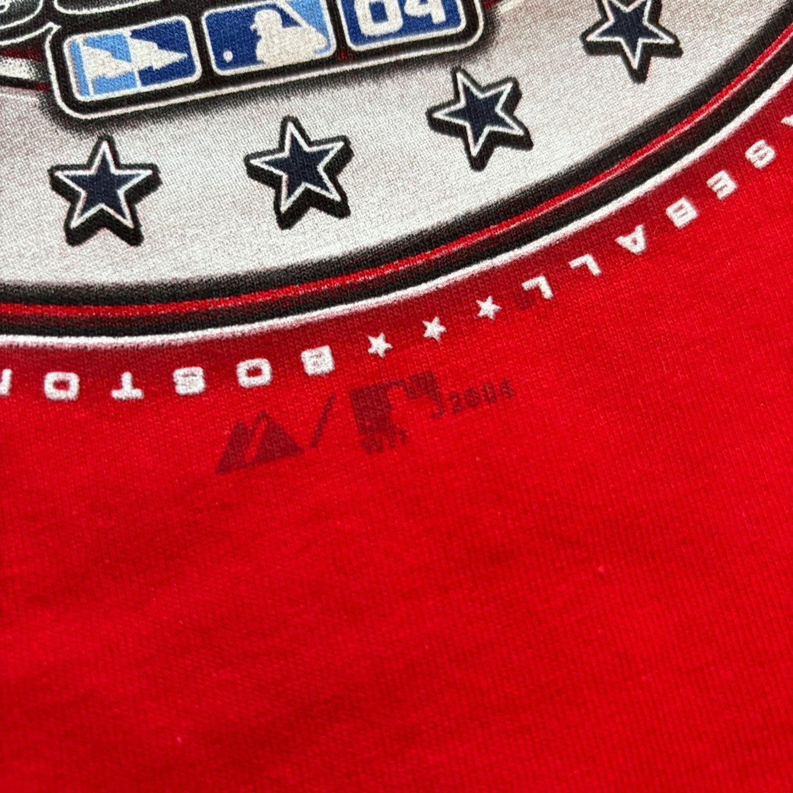 2004 Red Majestic MLB Boston Red Sox American League Champions Tee (NWOT)