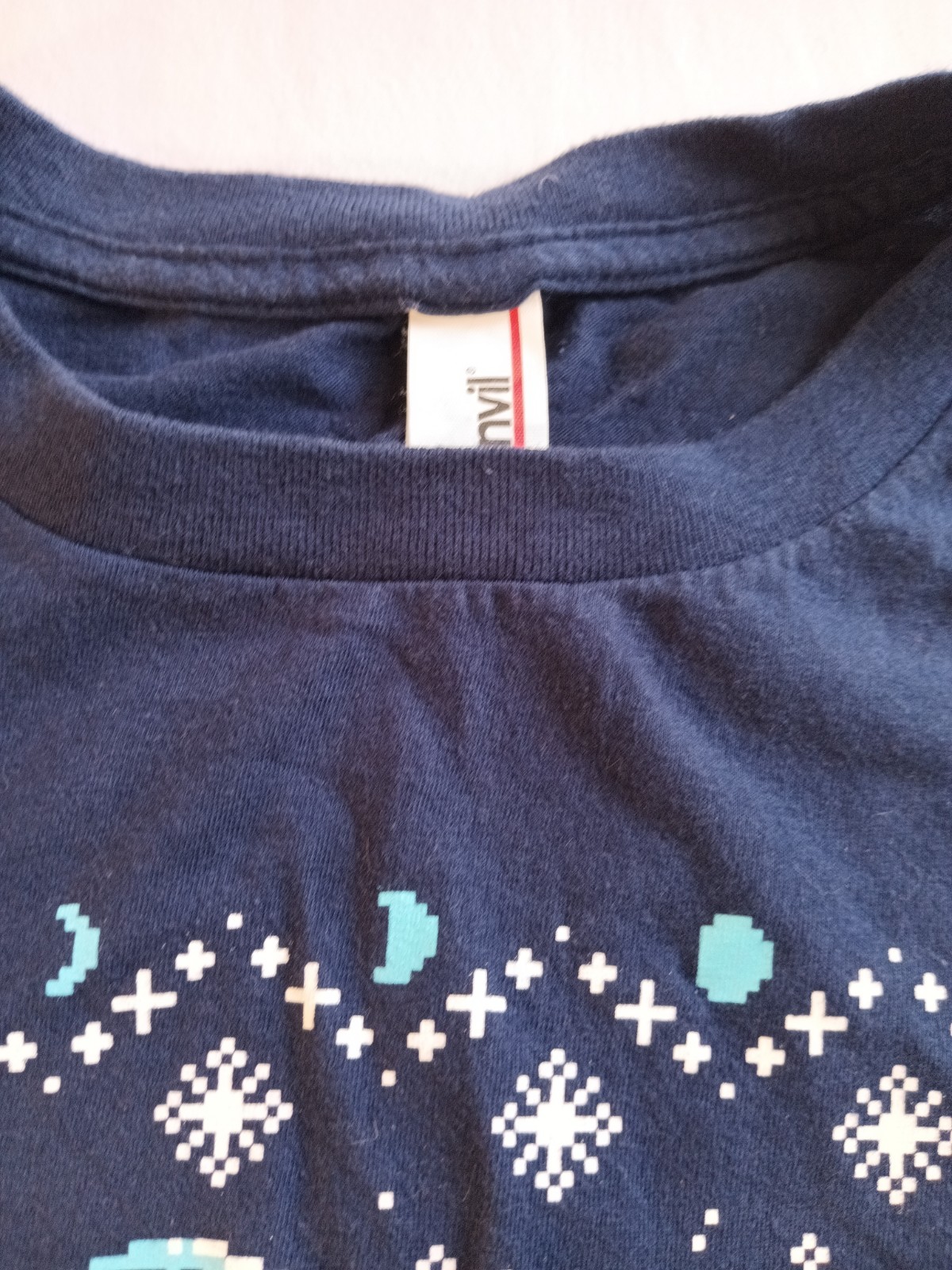 Anvil T Shirt Winter Design Blue Large