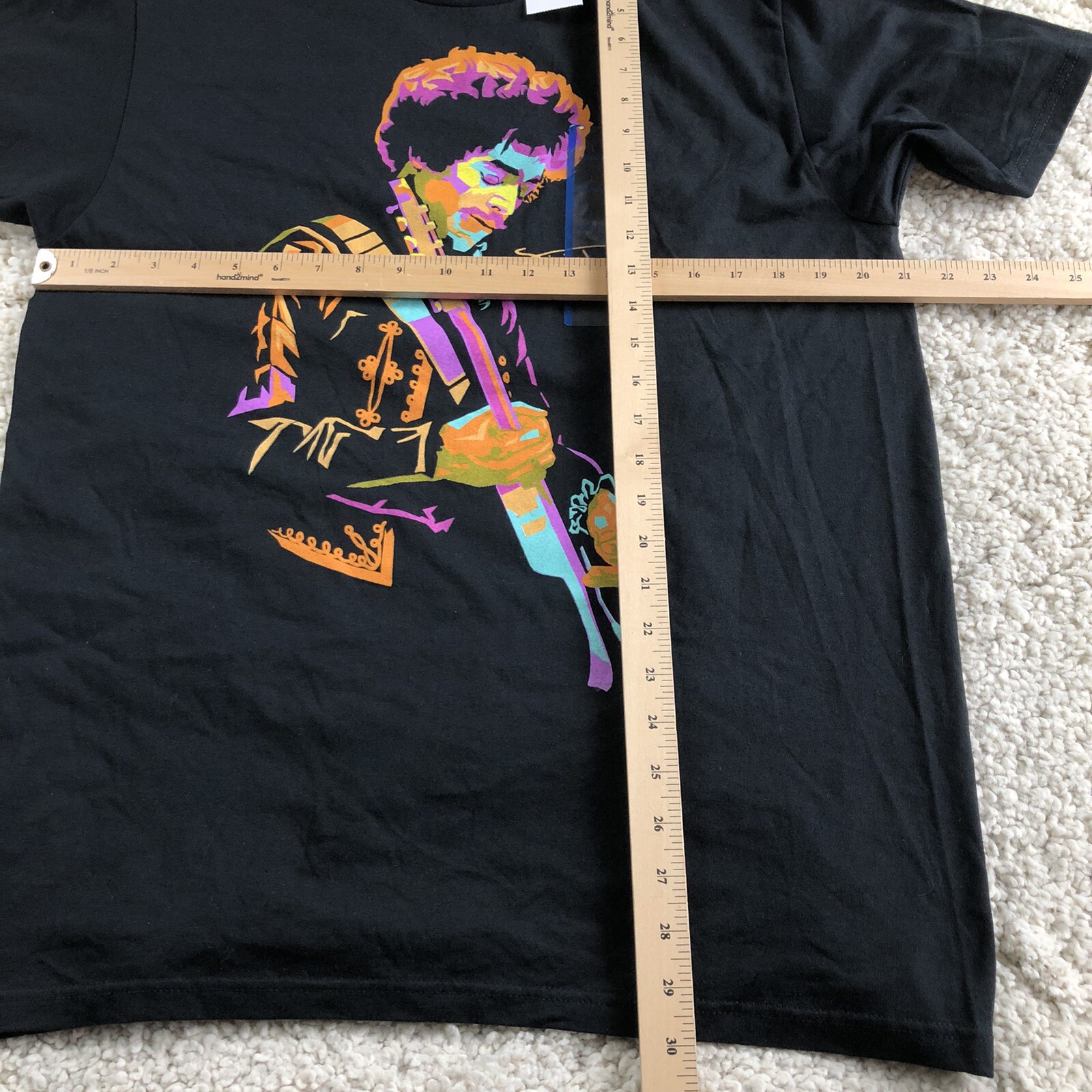 NEW Authentic Hendrix T-Shirt Large Licensed Jimi Hendrix Black Rock Tee NWT Men