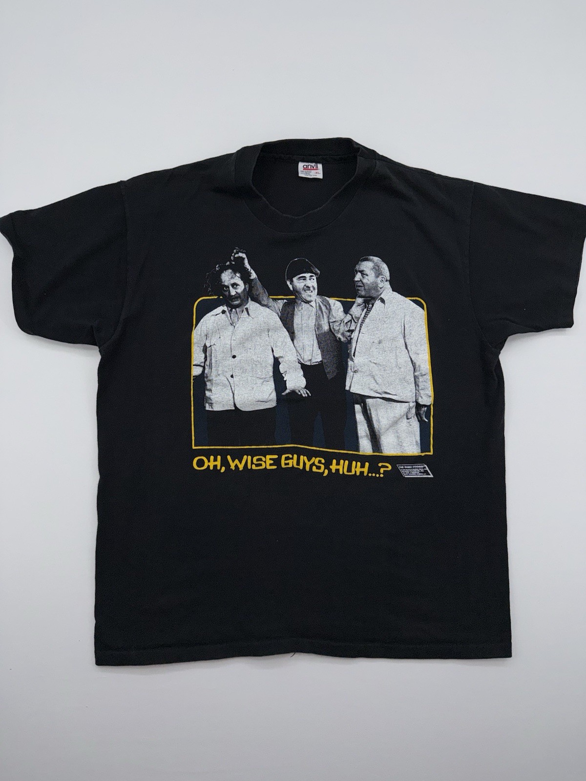 Vintage The Three Stooges Wise Guys Graphic T-Shirt XL Anvil USA VTG 1989