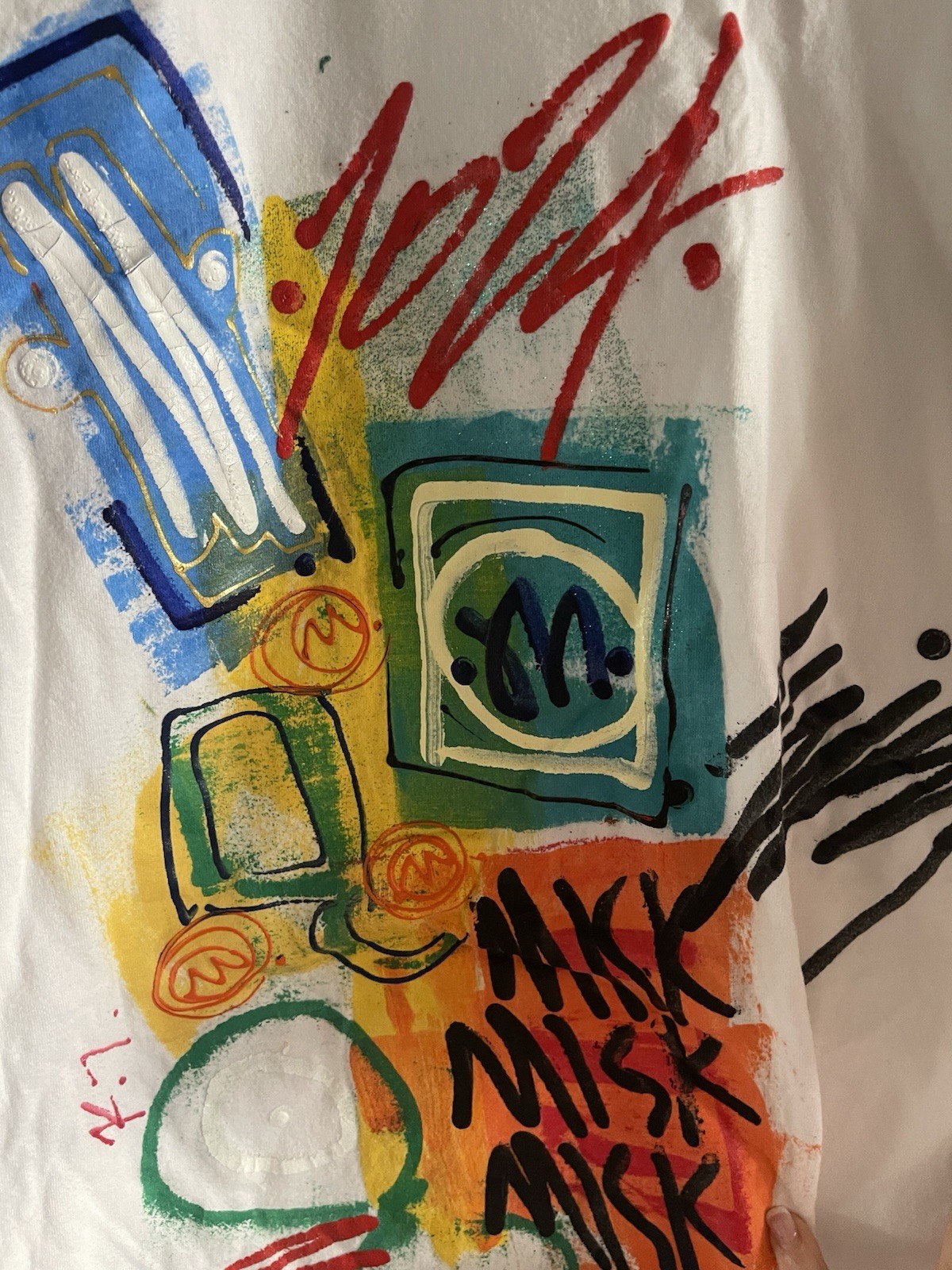 Miskeen Originals Hand Painted Mens 3XL T-Shirt Heavyweight Graffiti
