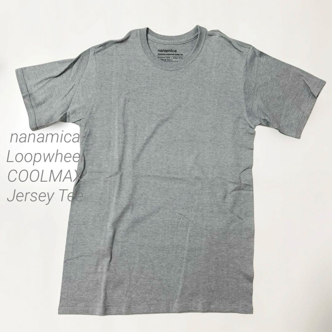 nanamica Loopwheel COOLMAX Jersey Tee Heater Gray M Made in Japan F/S