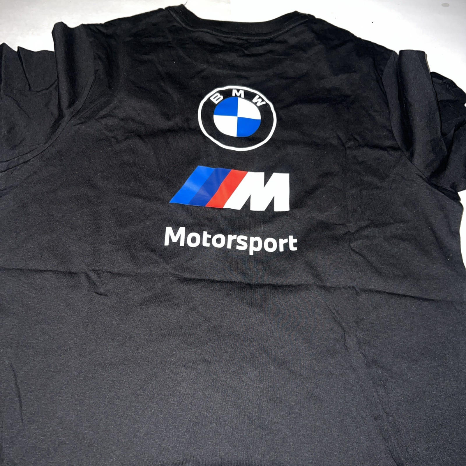 Puma BMW Motorsport MMS Racer Logo Men&rsquo;s T Shirt Black Sz L $40 NEW