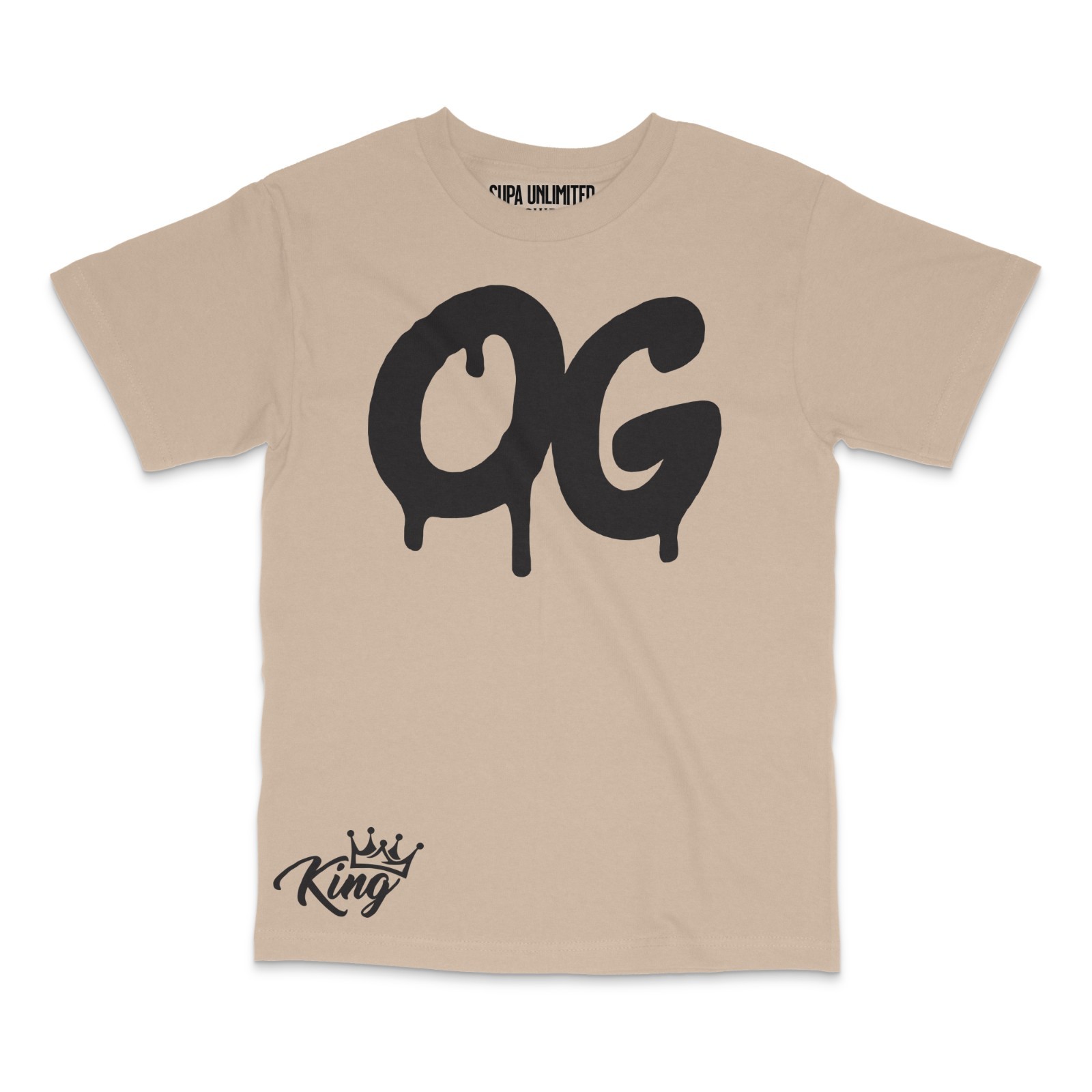 Urban Hip Hop Design Style Black Men&rsquo;s T Shirt OG King Graffiti Graphic Tees