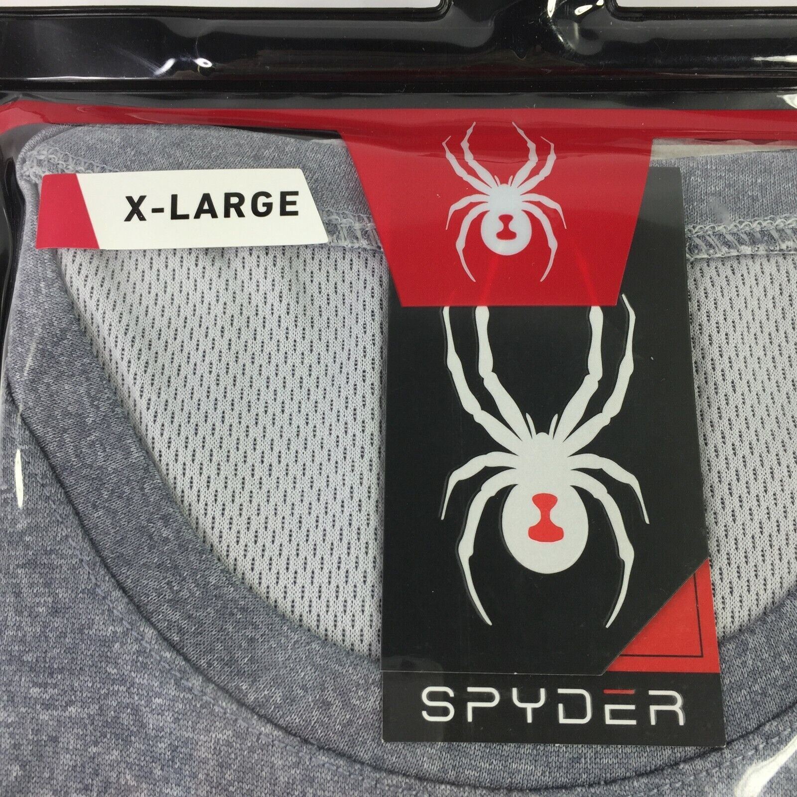 SPYDER Mens T-Shirt Pro-Fiber Pro-Stretch Light-weight Crew Neck Gray XL NEW