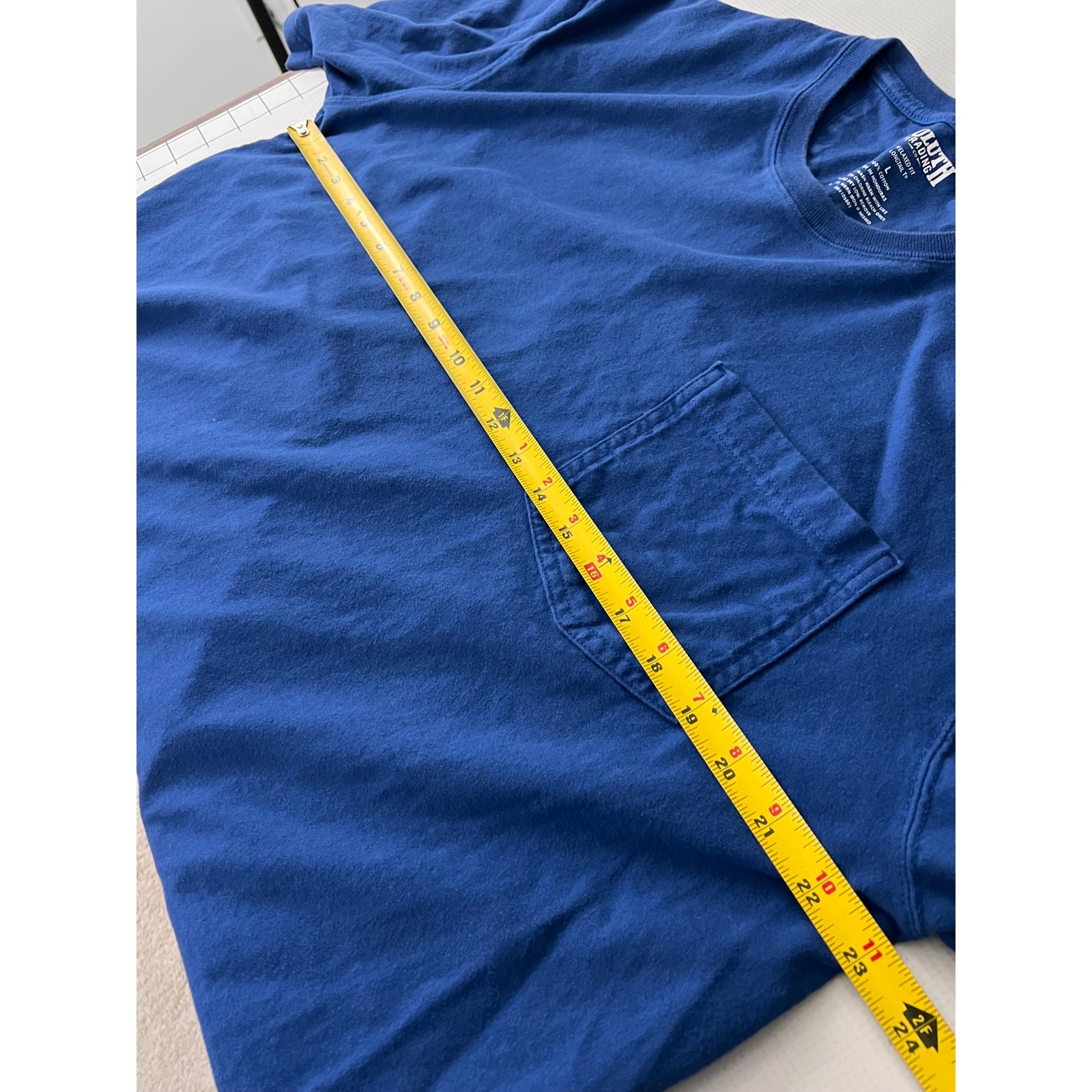Duluth Trading Co Relaxed Fit Longtail T Shirt Short Sleeve Men Size Large