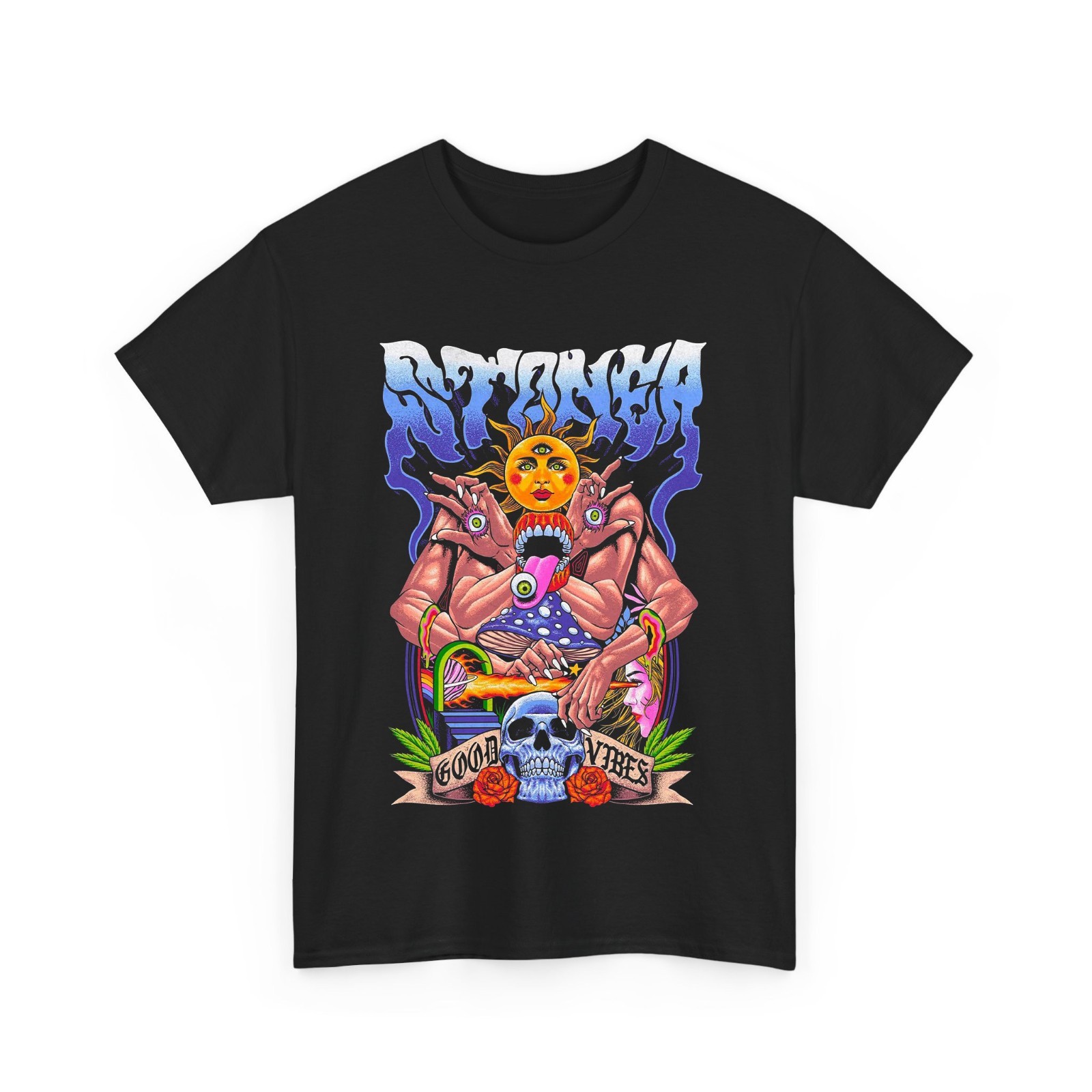 Trippy Psychedelic Magic Mushroom Hippie Art Men T-Shirt