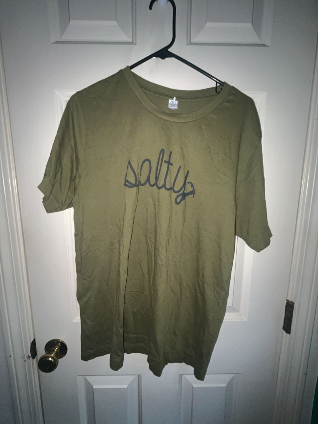 Alternative Apparel Salty Graphic Short Sleeve T-Shirt Olive Green
