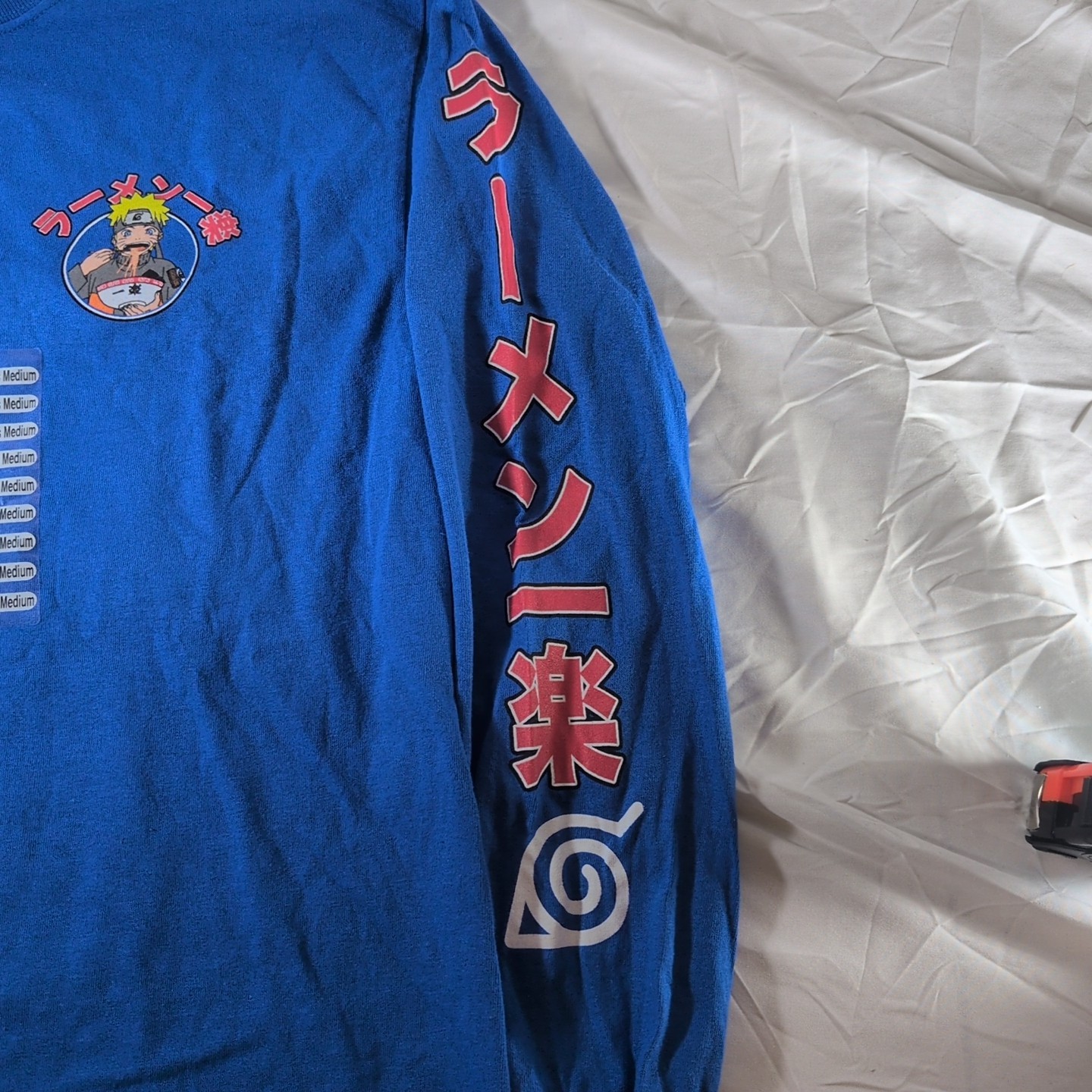 Naruto Shippuden Ichiraku Ramen Shop Long Sleeve T-shirt Blue Men&rsquo;s Size M