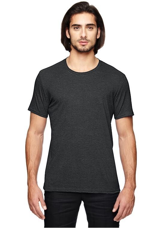 Anvil Tri-Blend Tee 6750 Unisex Mens Tshirt L Heather Dark Gray