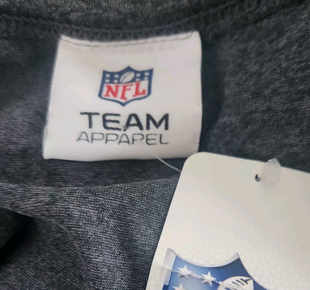 New England Patriots NFL Super Bowl LI Champions T-Shirt, Grey Blue XL New NWT