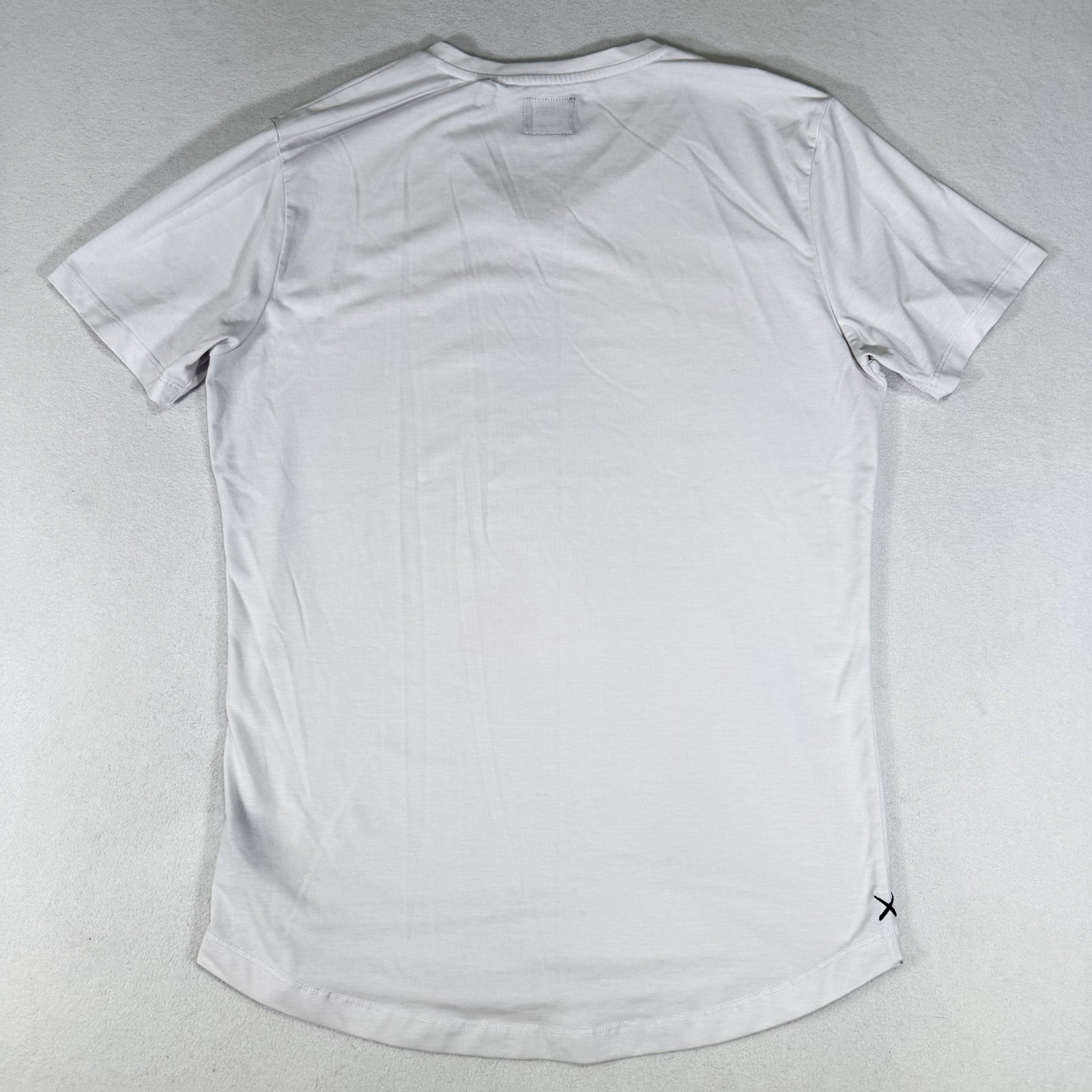 Cuts Clothing Mens Small White Curve Hem Short Sleeve T Shirt