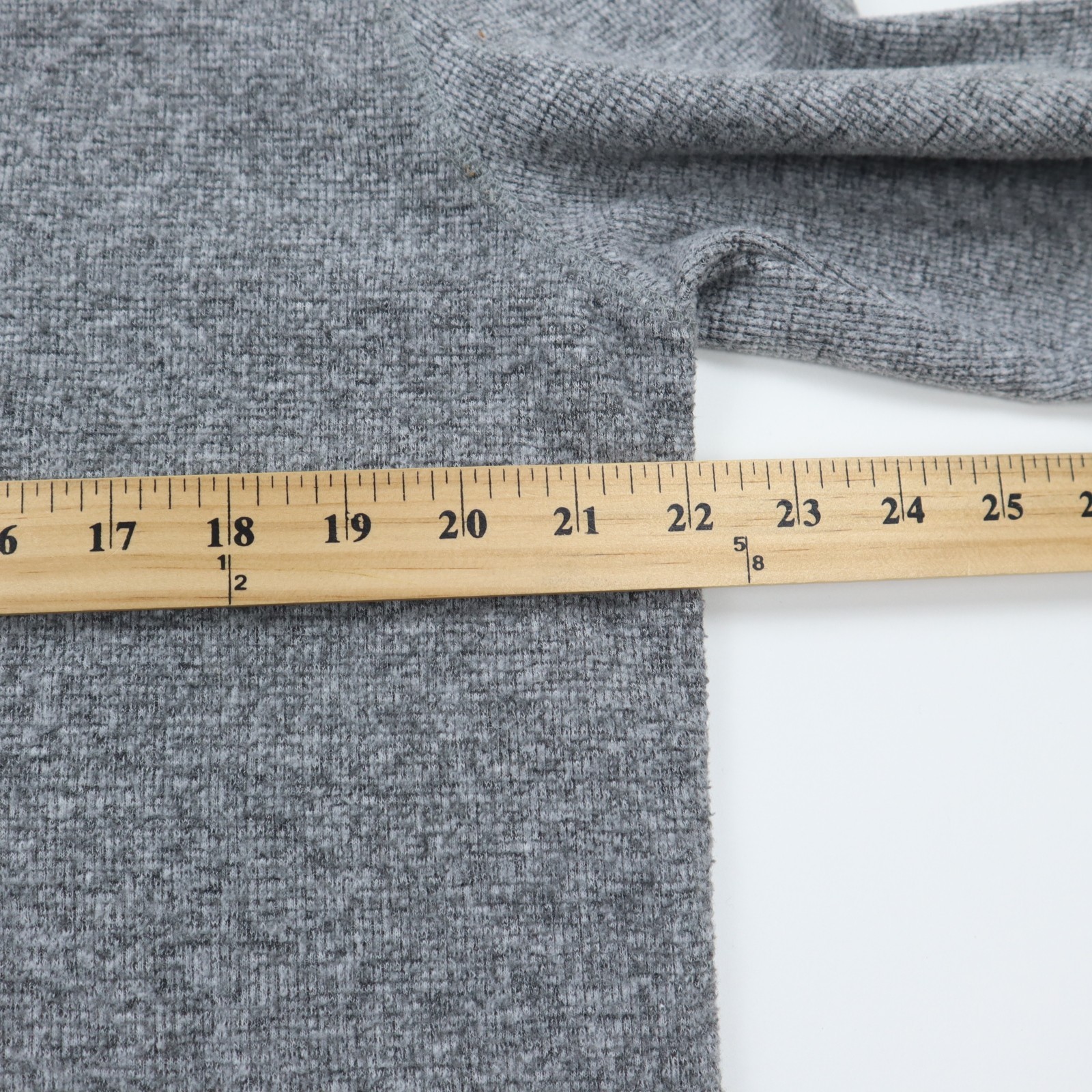Members Mark Waffle Knit Crewneck Pullover Shirt Mens Large Gray Heritage Cotton