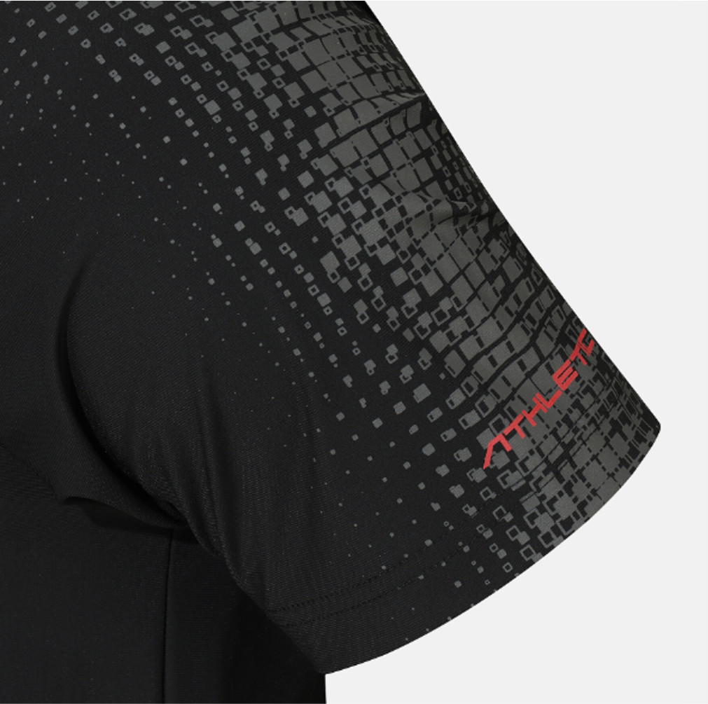 DESCENTE Men&rsquo;s Cooling Tricot Graphic Short-Sleeve T-Shirt BLACK ASIAN FIT