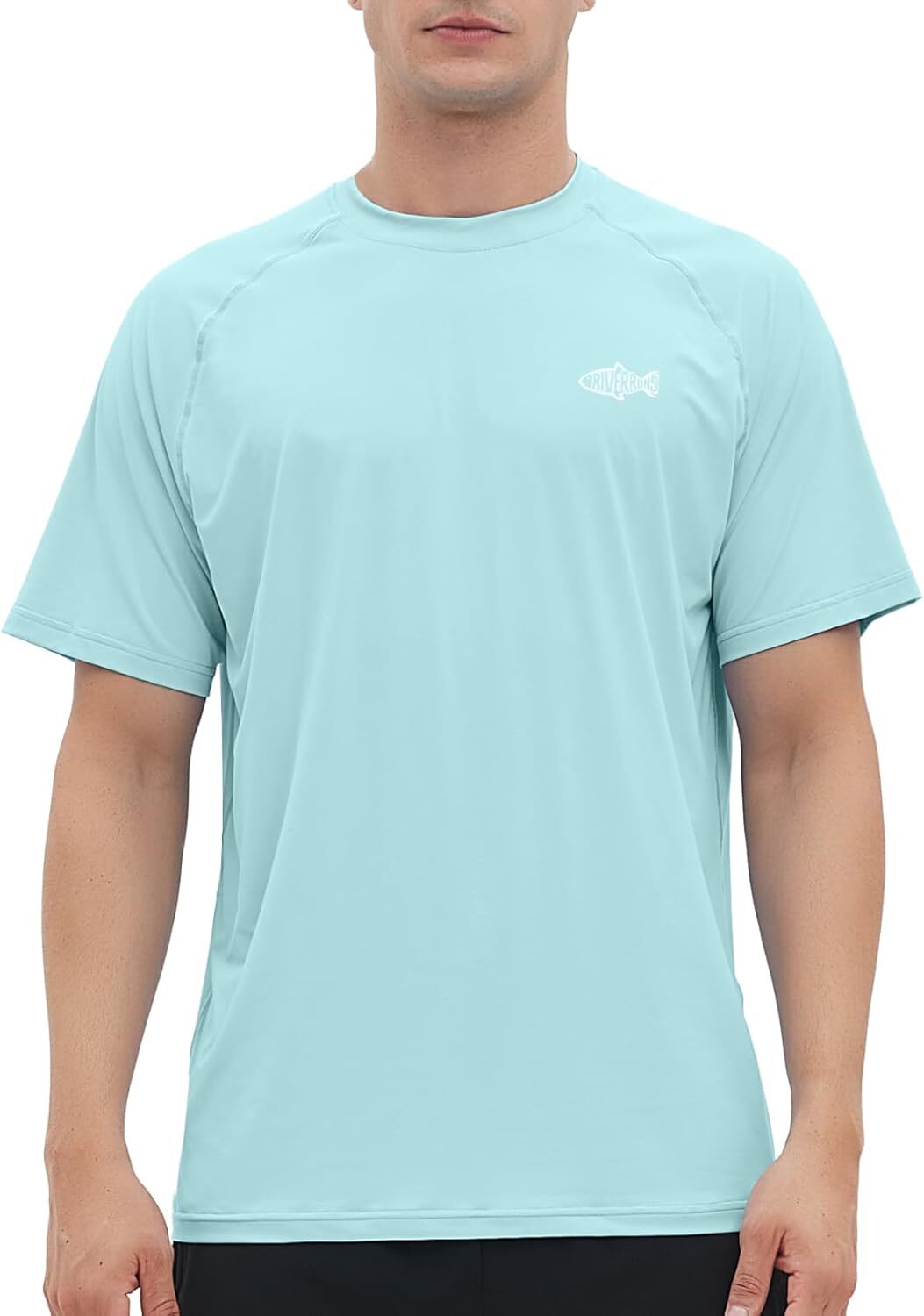Men&rsquo;s Rash Guard Short Sleeve UPF 50 Quick Dry Sun Protection Fishing T Shirt