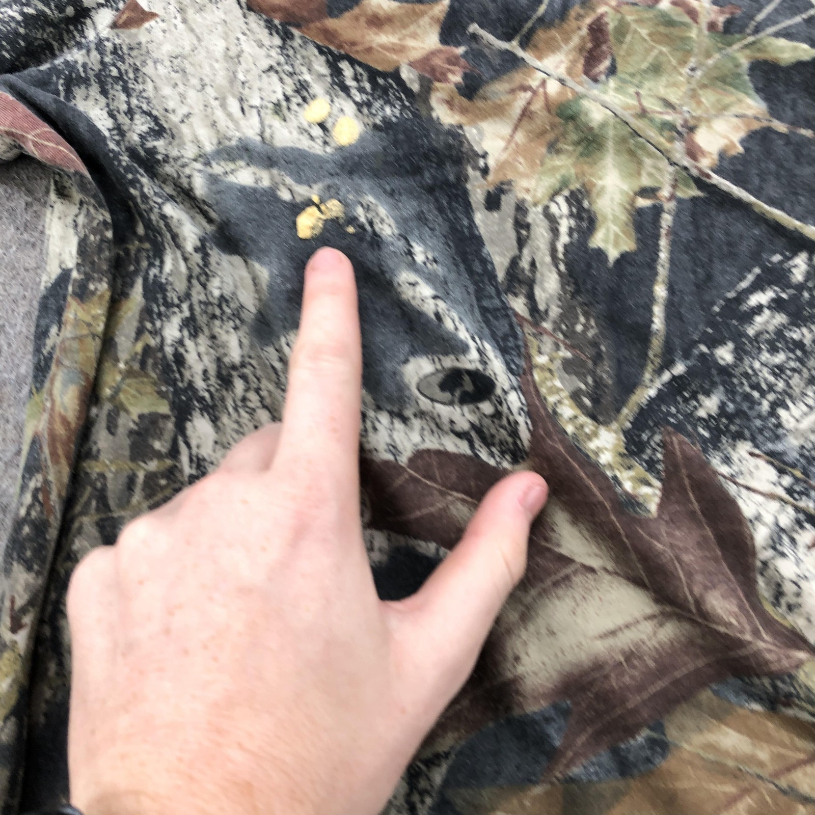 Mossy Oak Shirt Mens XL Camo Pocket Crewneck Short Sleeve Hunting Outdoor Tee