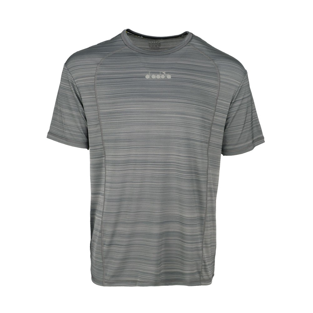 diadora Be One Ft Crew Neck Short Sleeve Athletic T-Shirt Mens Grey Casual Tops