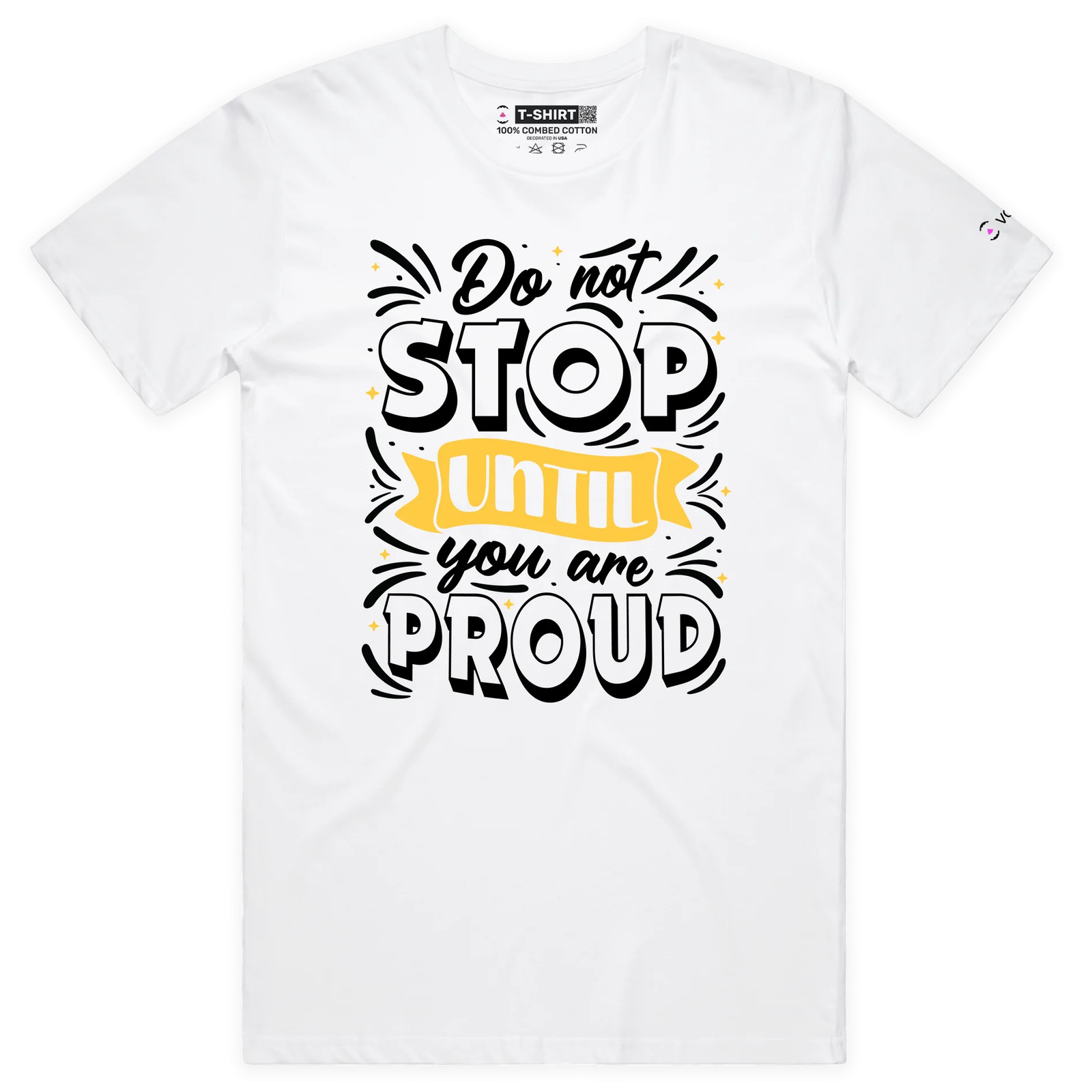 VOICEART Do Not Stop Motivational Lifestyle T-Shirt with Premium Quality Graphic