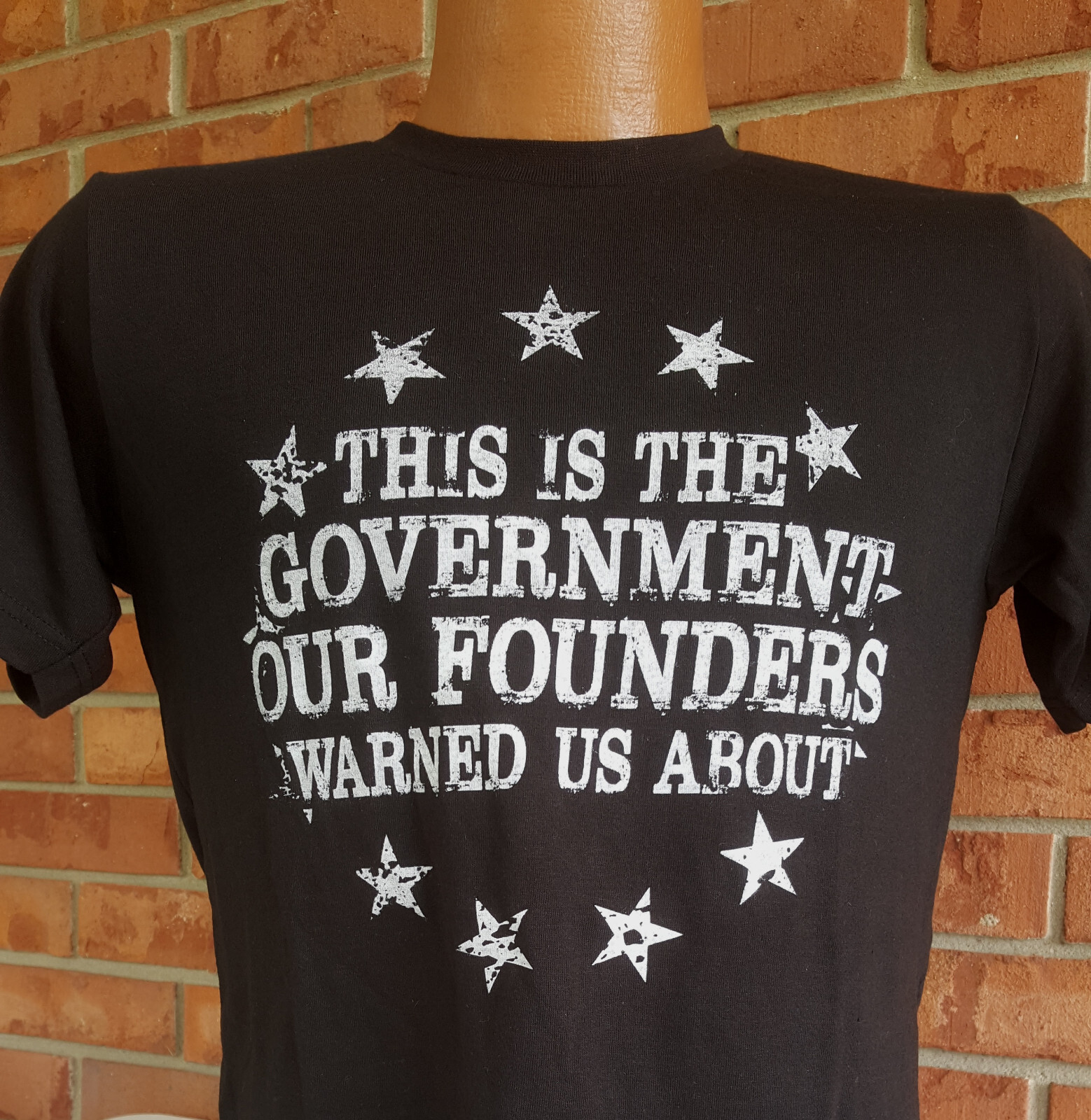 This is Government Our Founders Warned Us About 65poly/35 cotton blend t-shirt