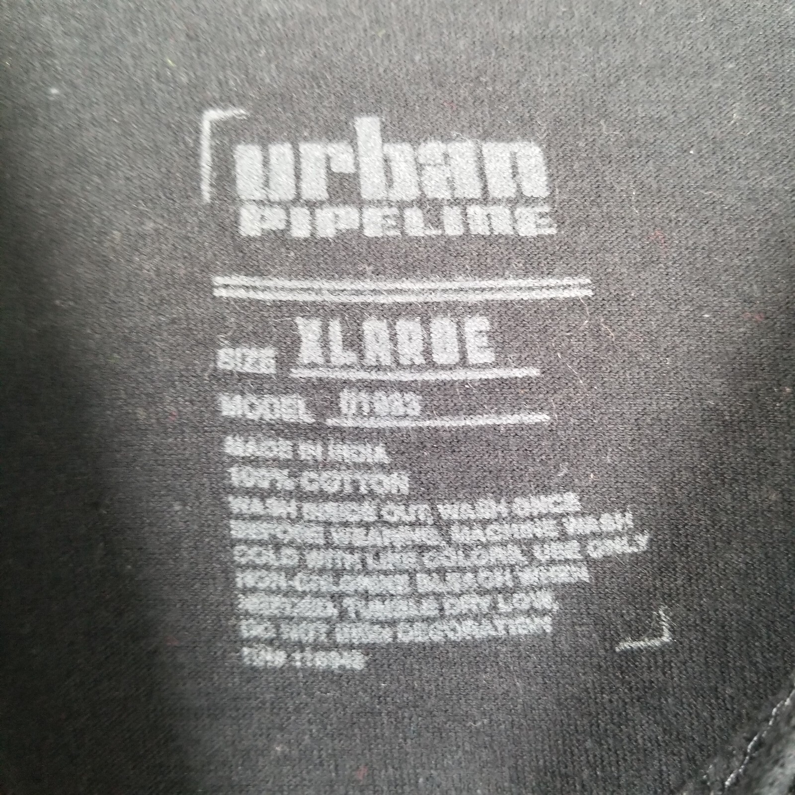 Urban Pipeline T-Shirt Adult Extra Large Black My Daily Routine Graphic Cotton