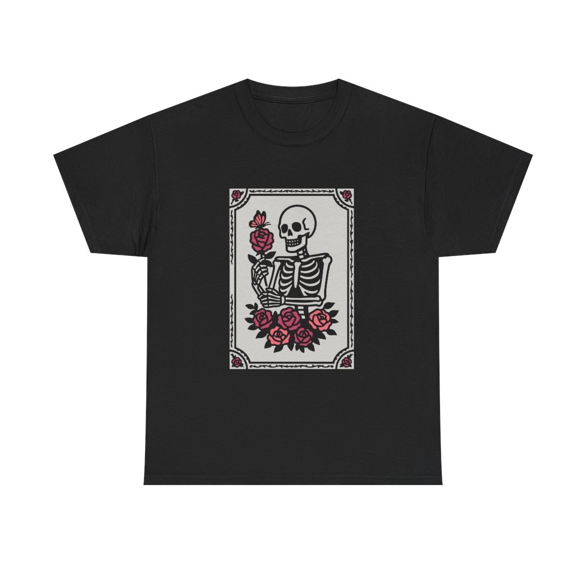 Skeleton Portrait T-Shirt Gothic Skull Graphic Halloween Tee