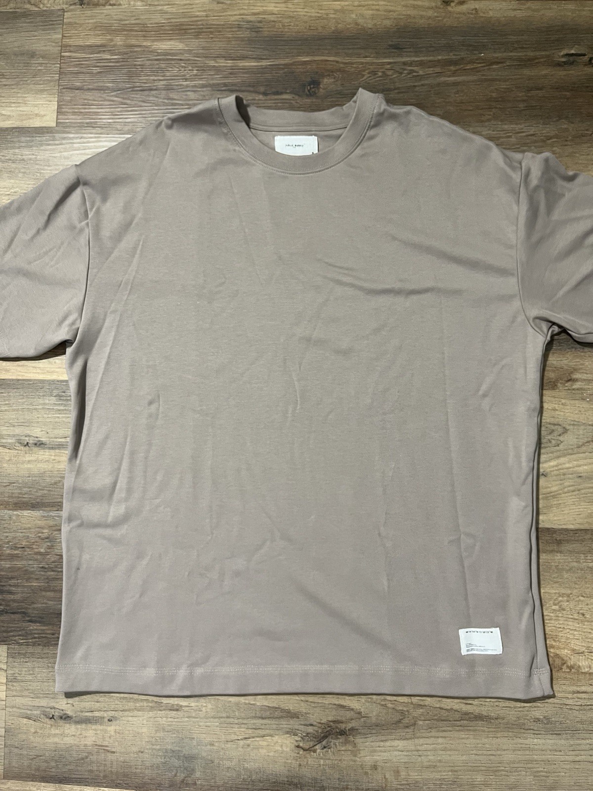 Public Supply light brown Solid Men Crew Neck Short Sleeve Oversized T-Shirt XL