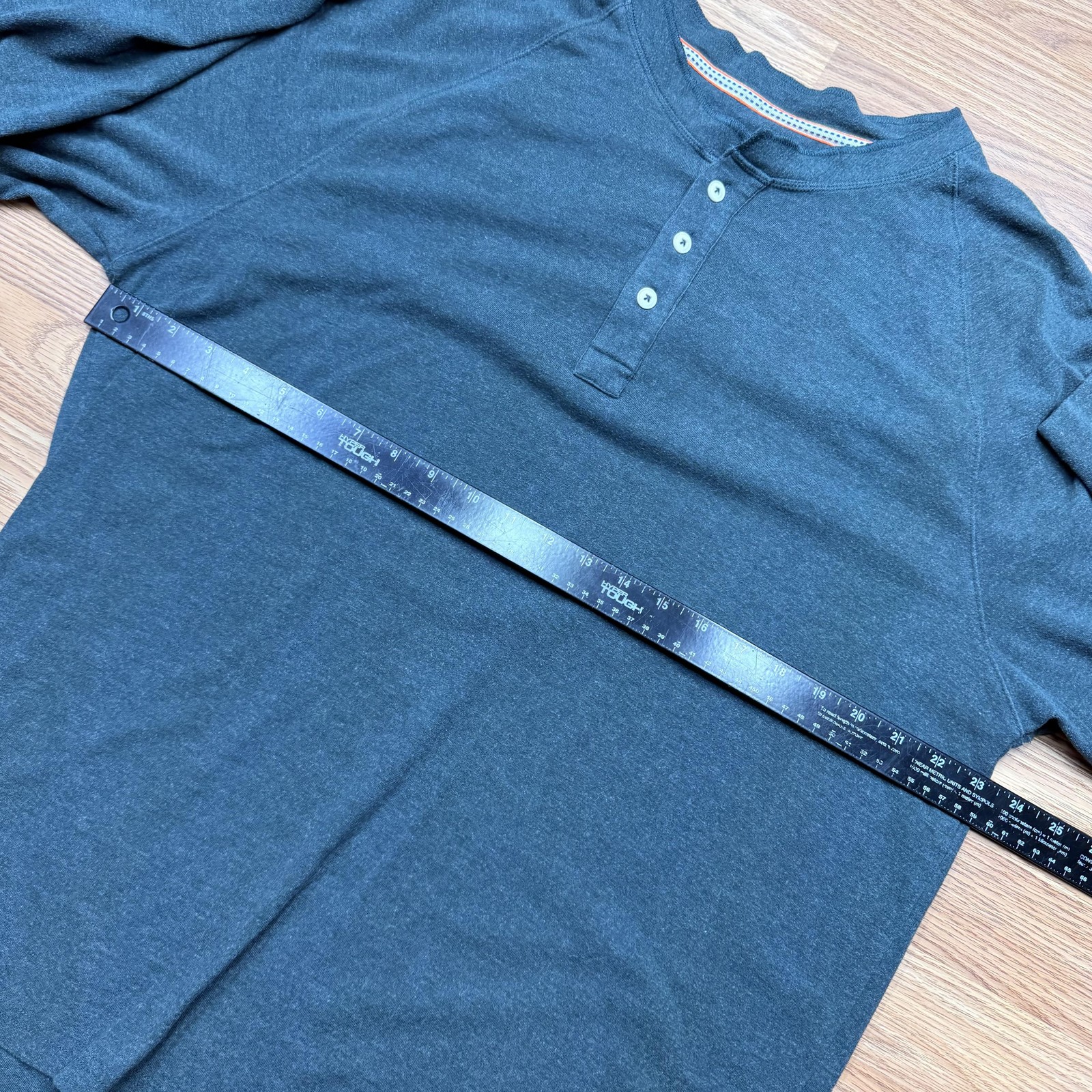 The Normal Brand Shirt Mens 2XL Gray Long Sleeve Henley Stretch Casual Tee