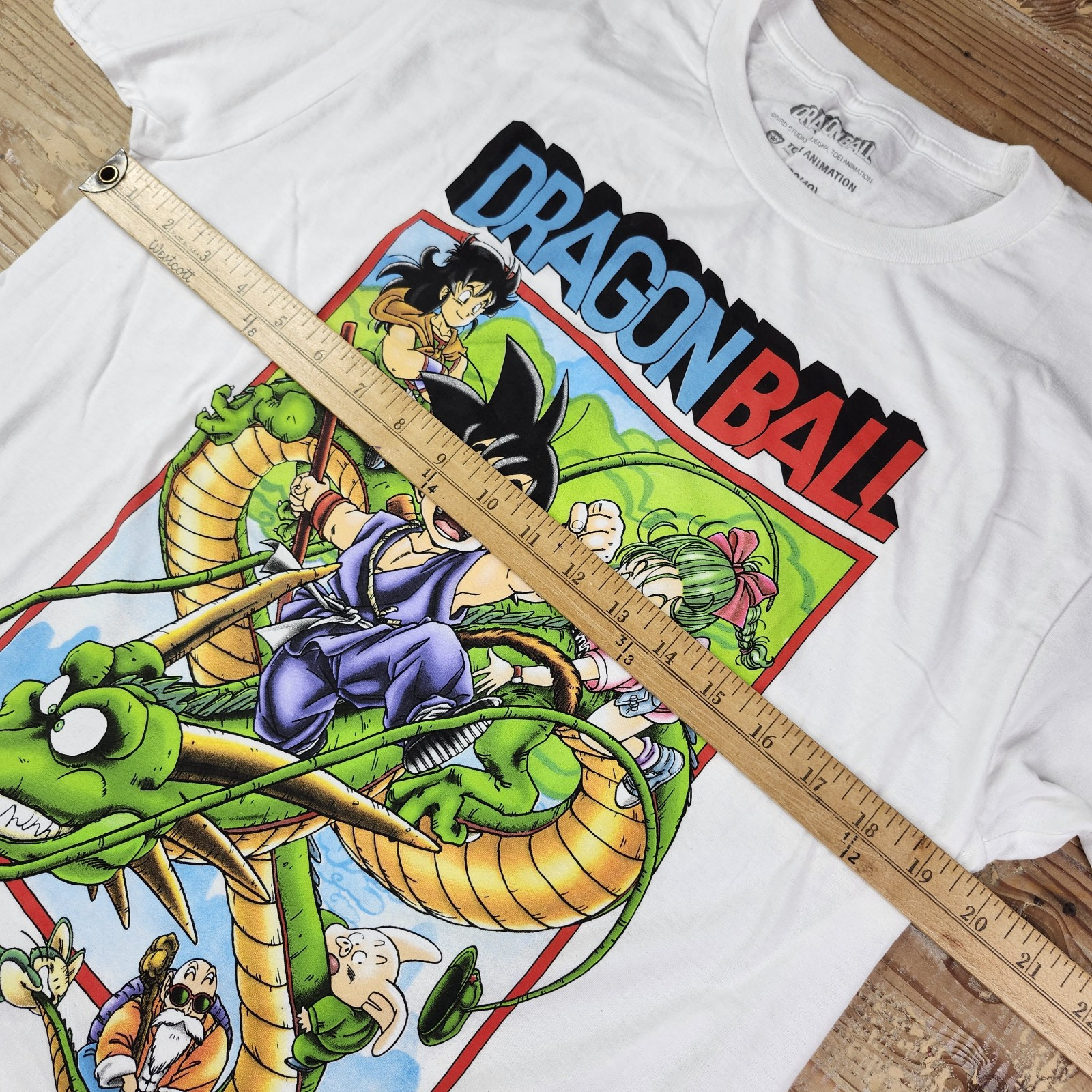 DRAGON BALL Mens T Shirt Graphic Tee White Goku Size M (38/40)