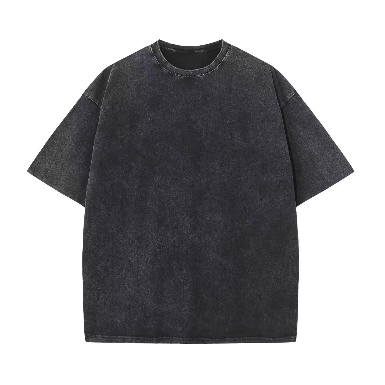 Heavyweight T-Shirt Vintage Washed Acid Wash Distressed 100% Cotton Tee Top