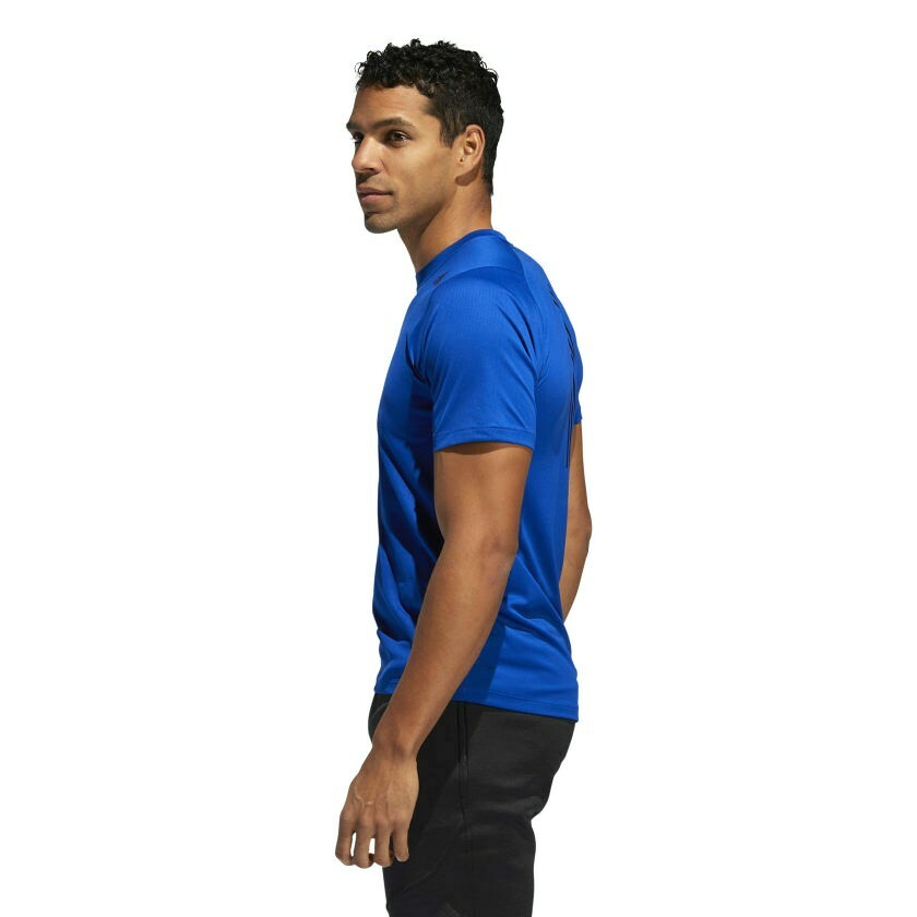 Adidas Men Training Freelift Sport Fitted 3-Stripes Tee. Colour Collegiate Royal