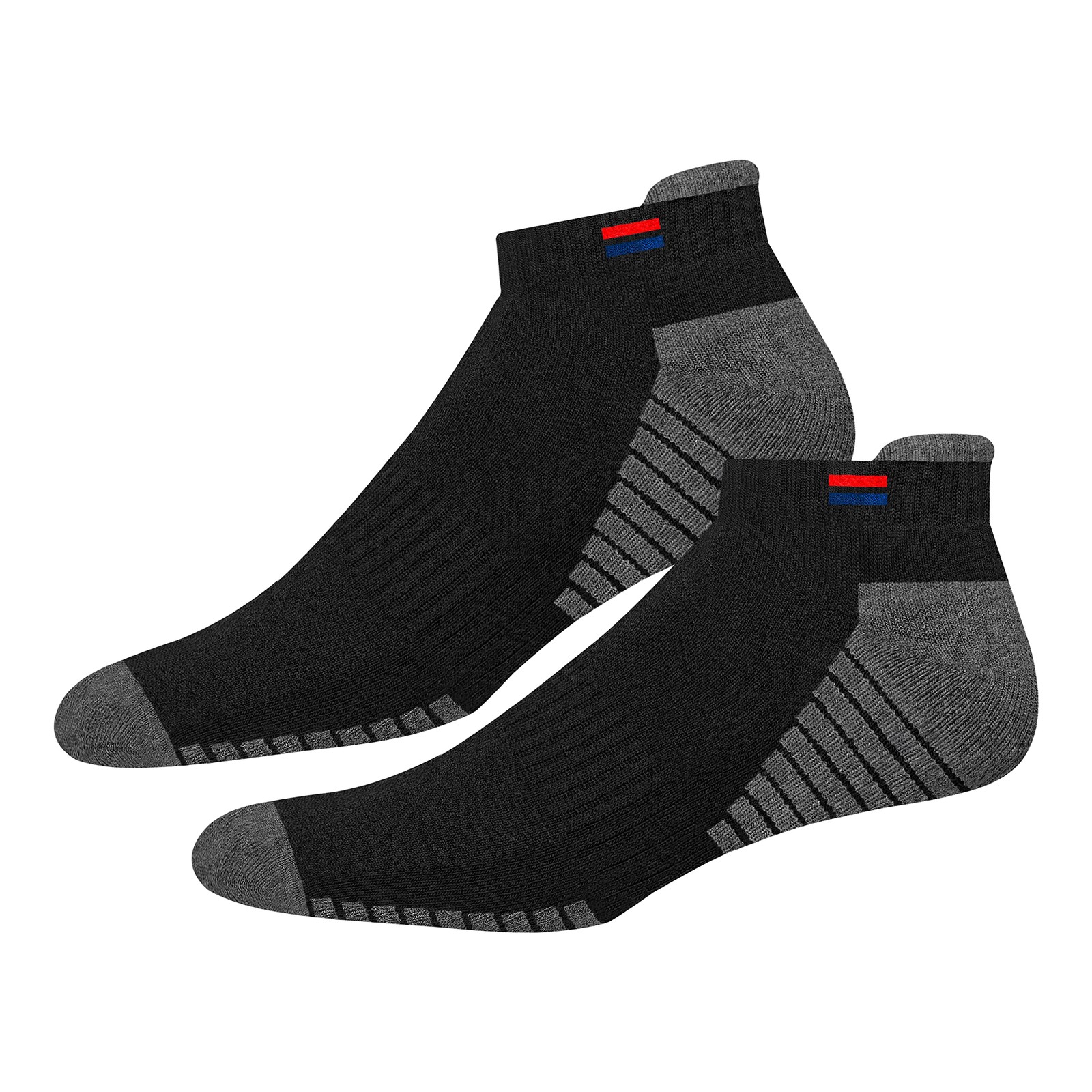 6 Pairs Ankle Socks Men Women Cushioned Running Training Socks, Pack of 6, 9-12