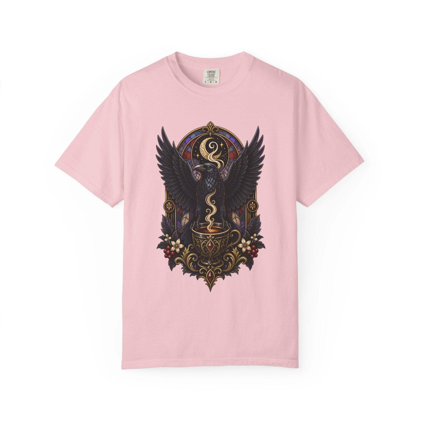 Gothic Espresso Raven T-Shirt Graphic