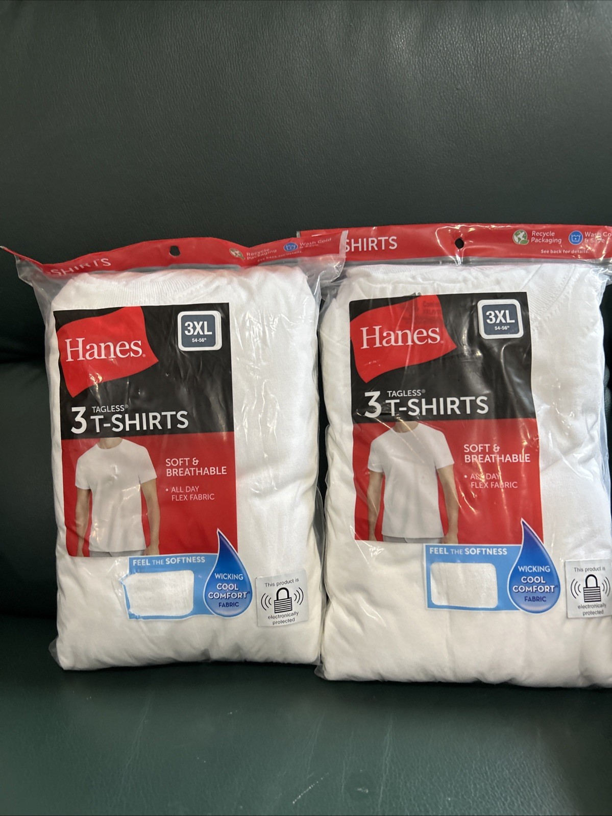 Hanes ComfortSoft 2135 Crewneck Tagless Men&rsquo;s T-shirt L 3 Pack- White