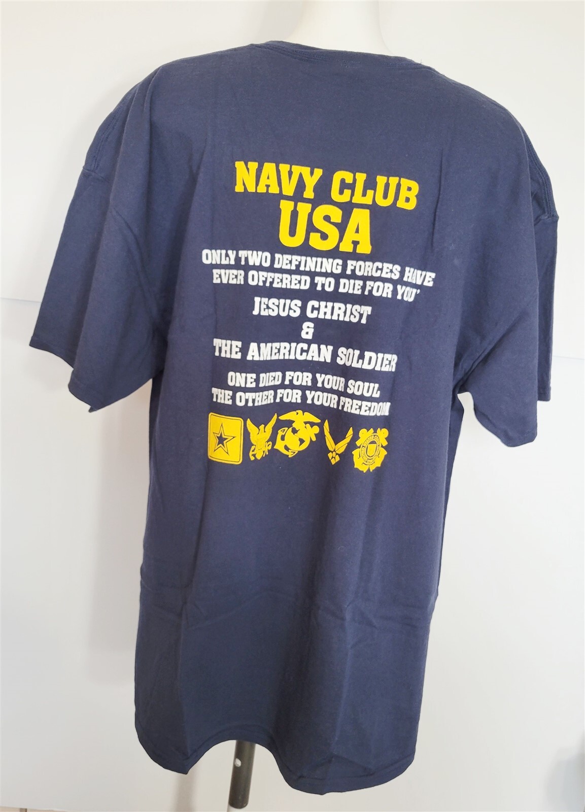 Navy Club USA Blue T-Shirt Size 2XL Military / Soldier Military