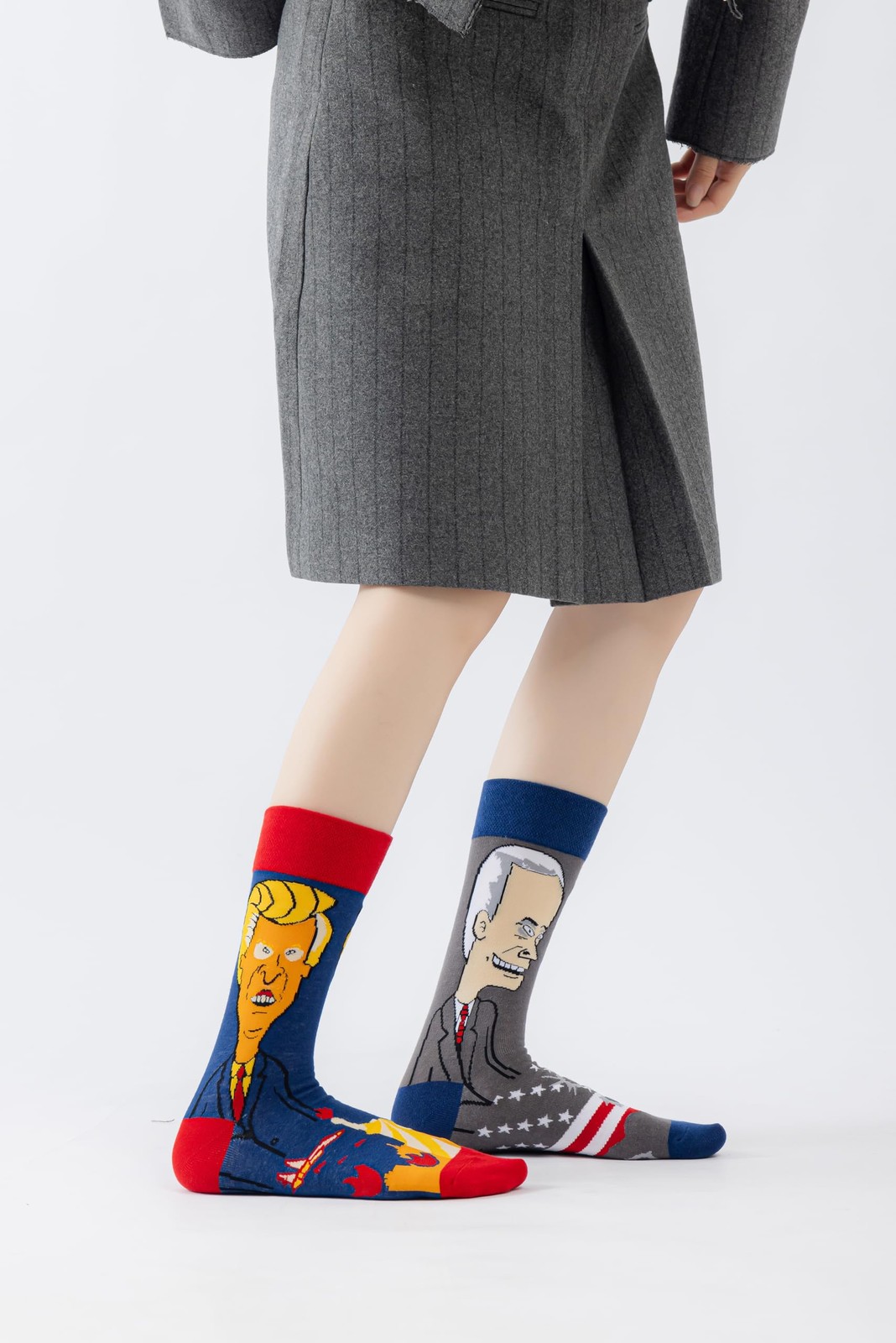 Funny Novelty Socks with Unique Asymmetric USA Designs,Cute Personalized Sock…