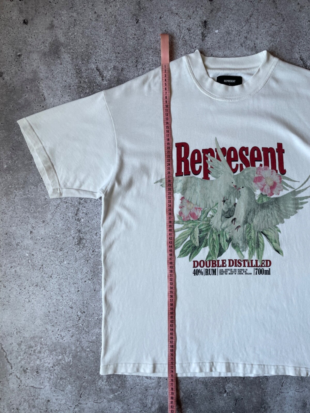 Represent DOUBLE DISTILLED FLAT WHITE T-SHIRT Size-L
