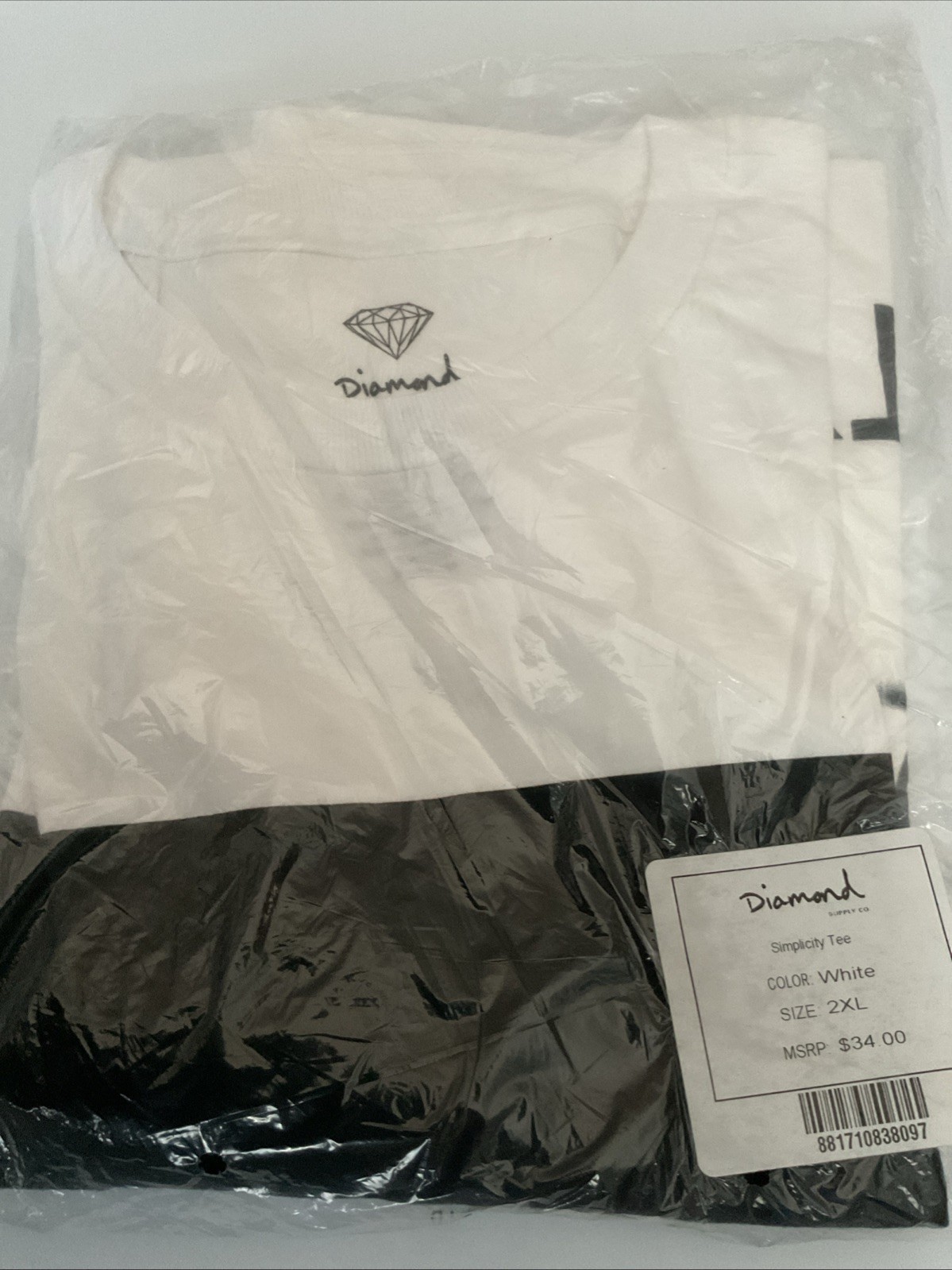 Diamond Supply Co Simplicity (Wrench) Tee 2XL White Deadstock New In Bag