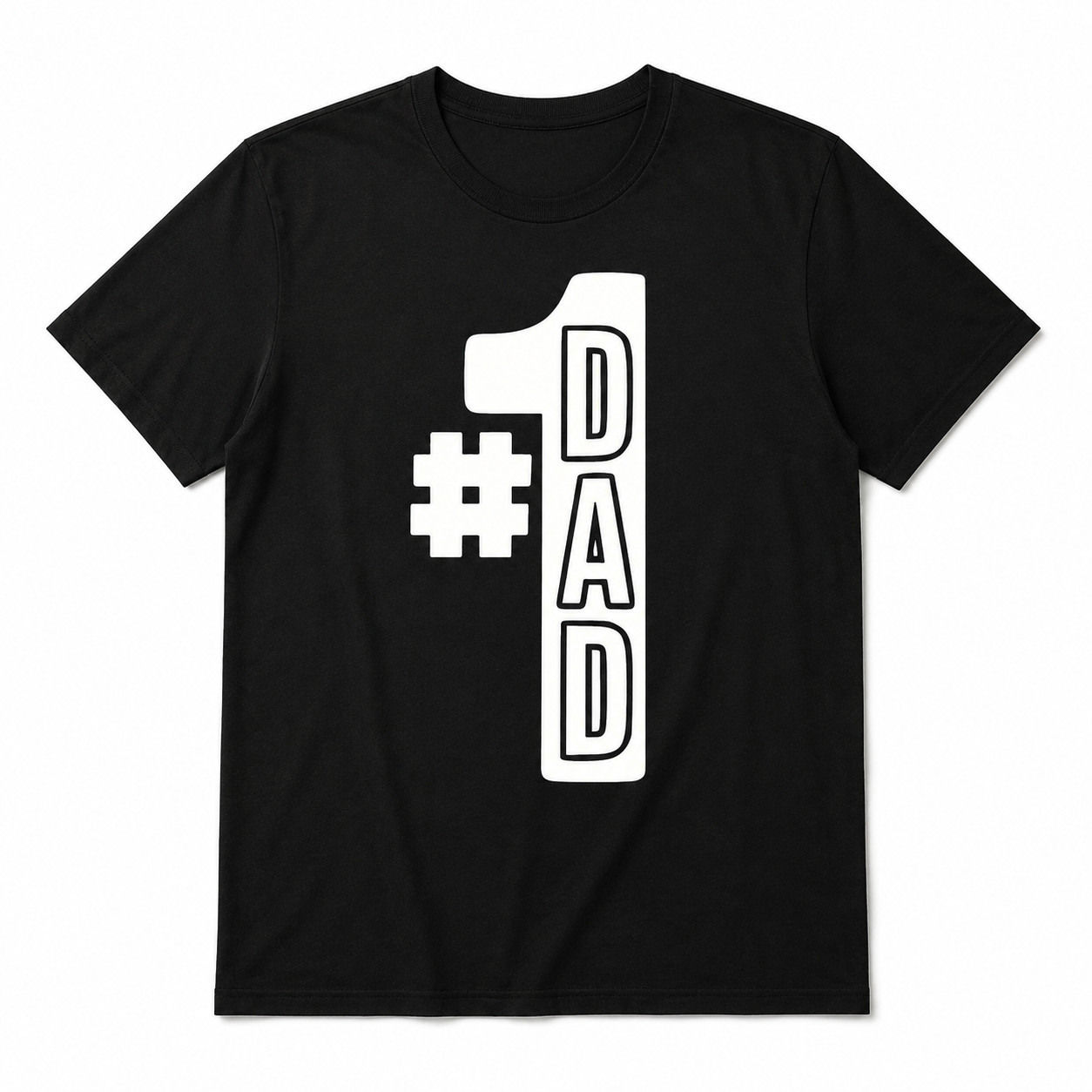 #1 Dad Vertical Graphic Tee – Bold Minimalist Father&rsquo;s Day T-Shirt