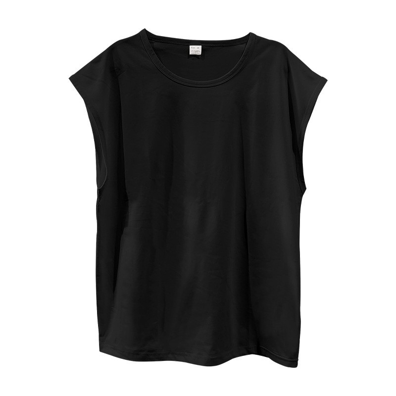 Men&rsquo;s Loose Short Sleeve T-Shirt round Neck Sleeveless Casual Breathable Summer