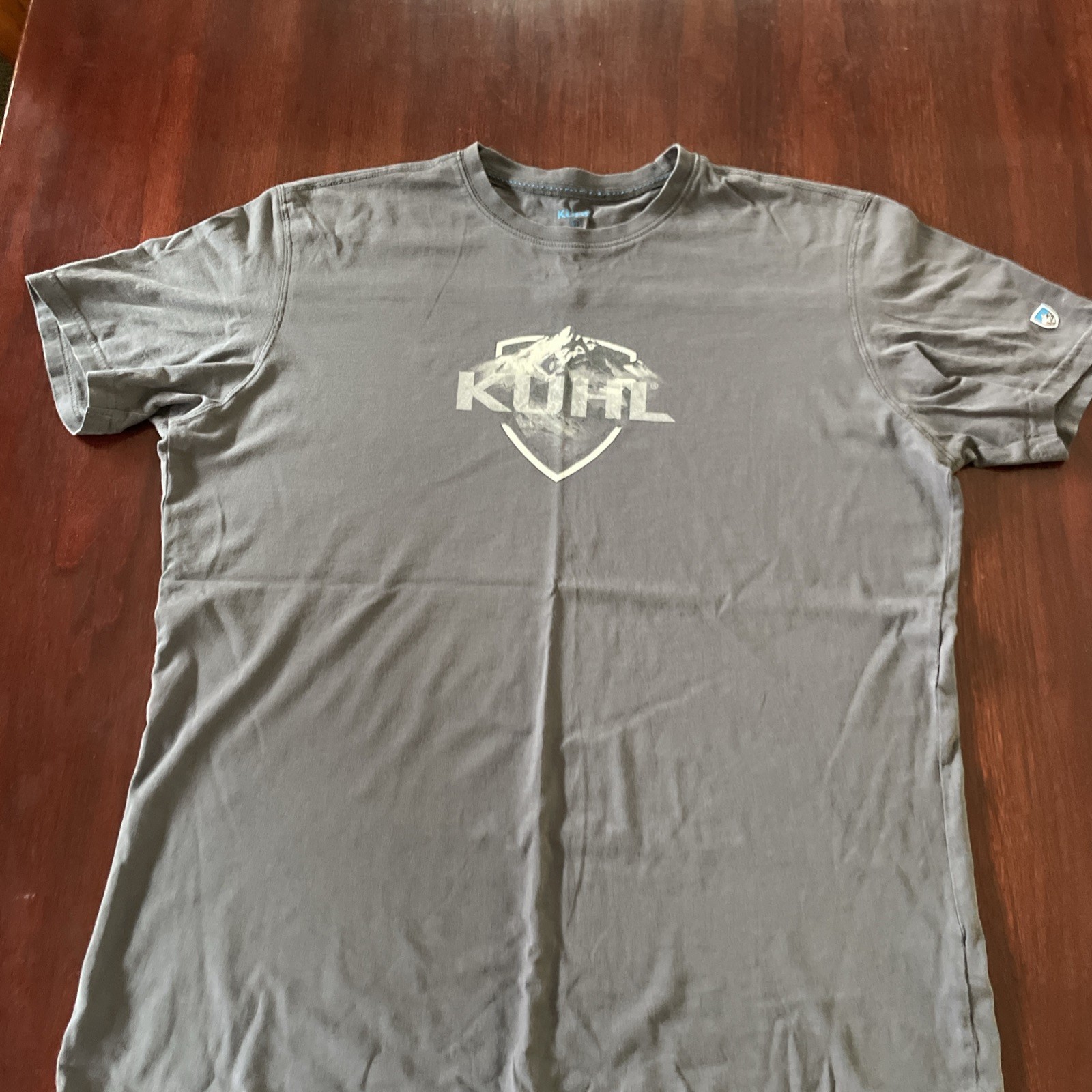 Kuhl Wildfibre Mens XL Gray Organic Cotton Mountain Graphic T-Shirt Short Sleeve