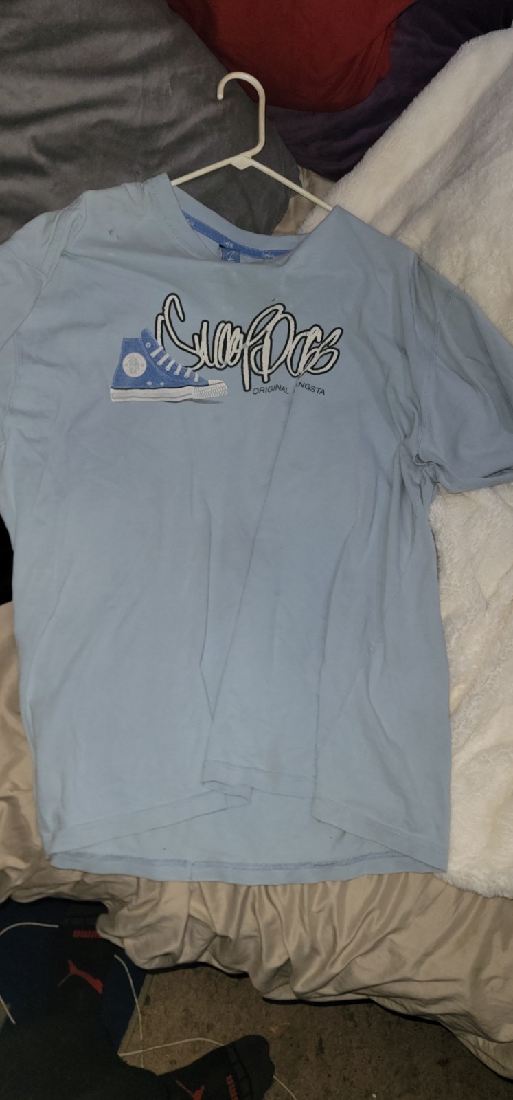Vintage Snoop Dogg Clothing Co SDC T-Shirt Baby Blue Y2K Original Gangster XL