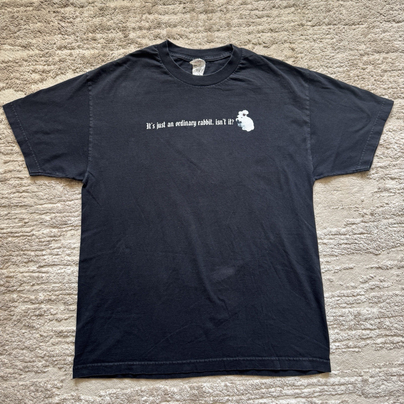 Choice Apparel Mens Large Black Monty Python Movie Tee Just An Ordinary Rabbit