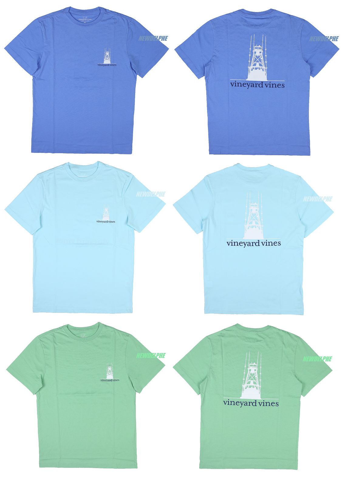 Vineyard Vines Men Crew Neck BACKBOAT LINE Graphic T-Shirt Tee XS S M L XL 2XL