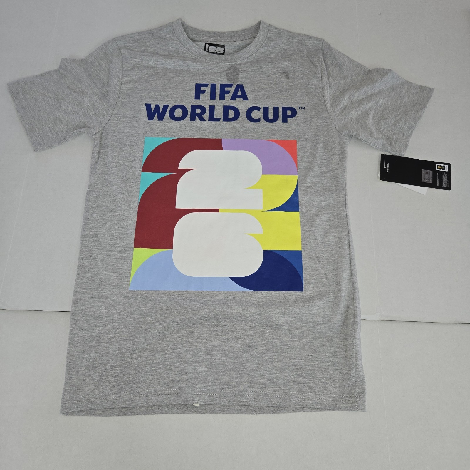 Fifa World Cup Tour 2026 TShirt Lg Soccer USA Futbol Fan Nwt Flaw See Pics Grey