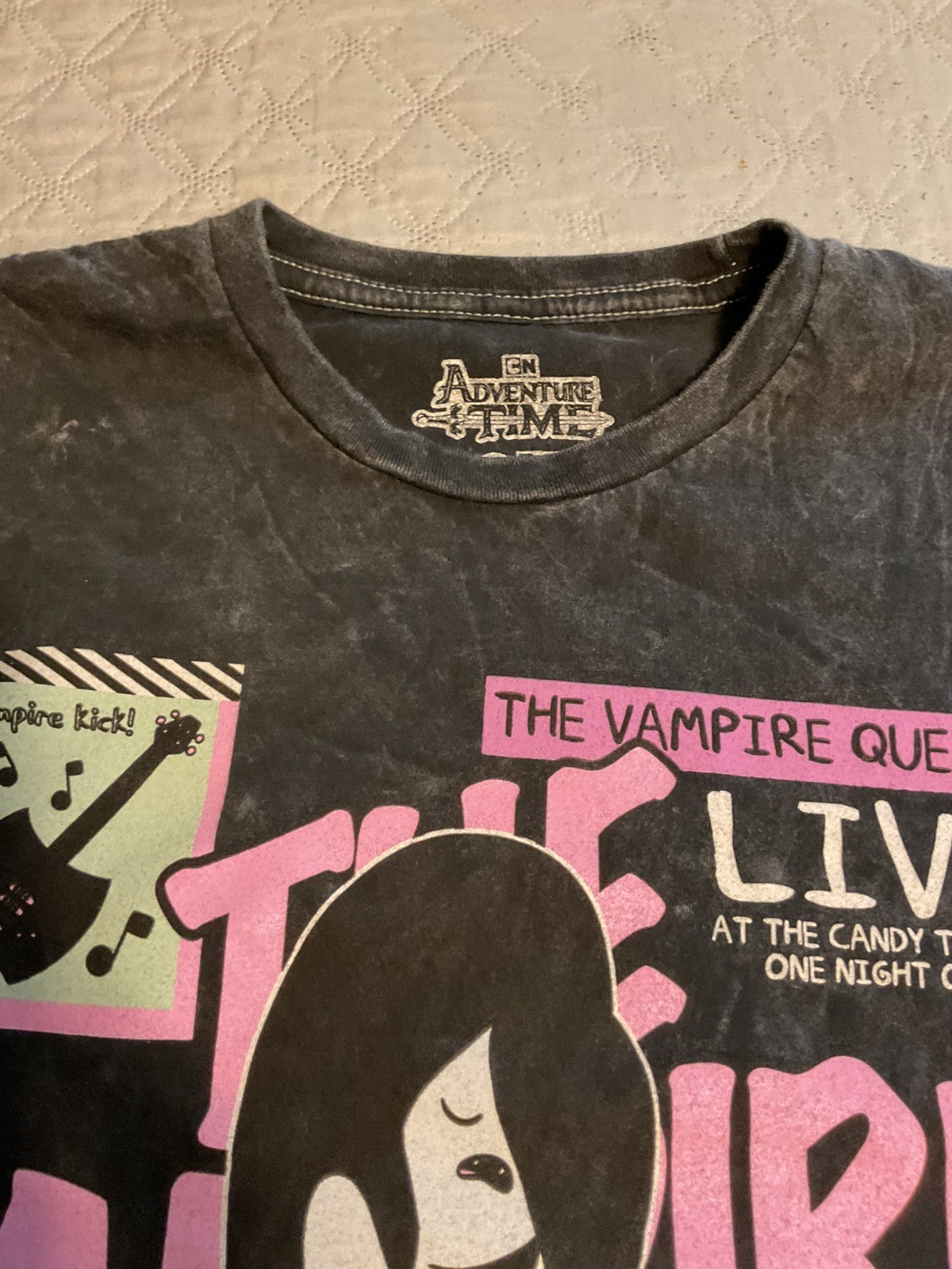 Adventure Time T Shirt Marceline THE VAMPIRE QUEEN Rock Guitar Band Tee Unisex L