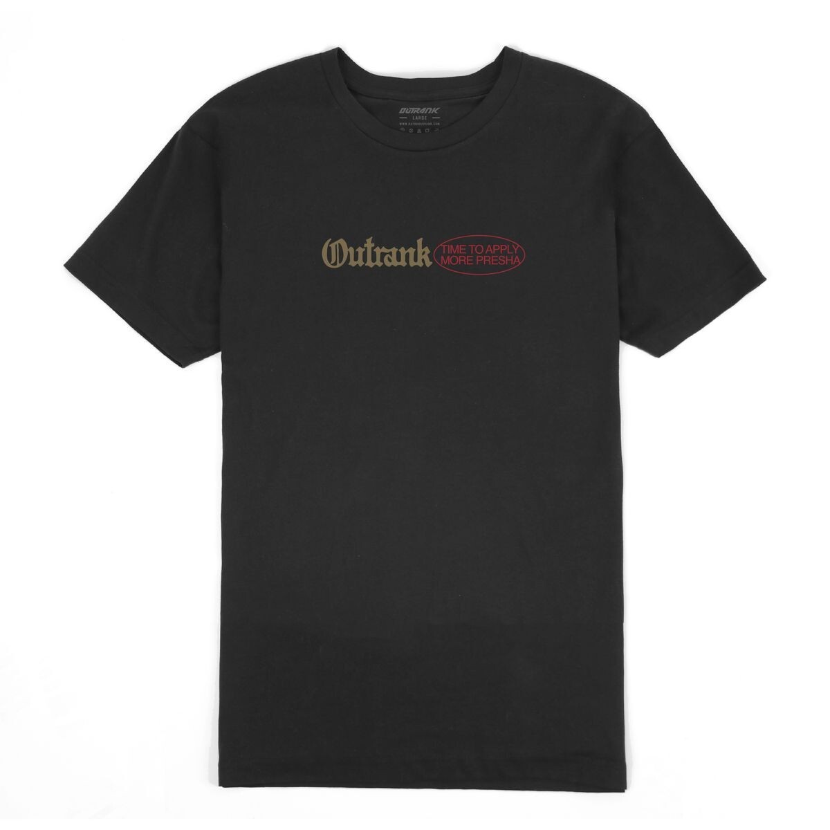 OUTRANK « APPLY MORE PRESSURE » SNEAKER T-SHIRT Black Retro 9 Olive
