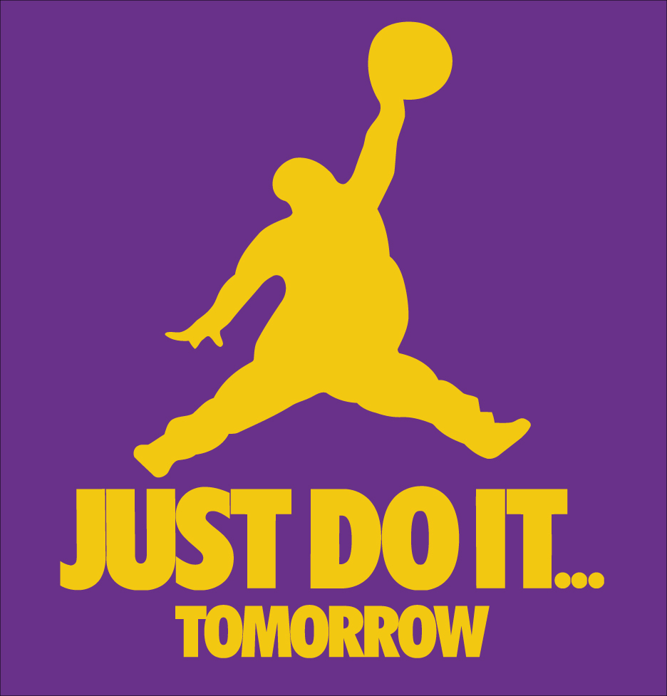 Just Do It Tomorrow parody shirt Funny Procrastination basketball purple gold