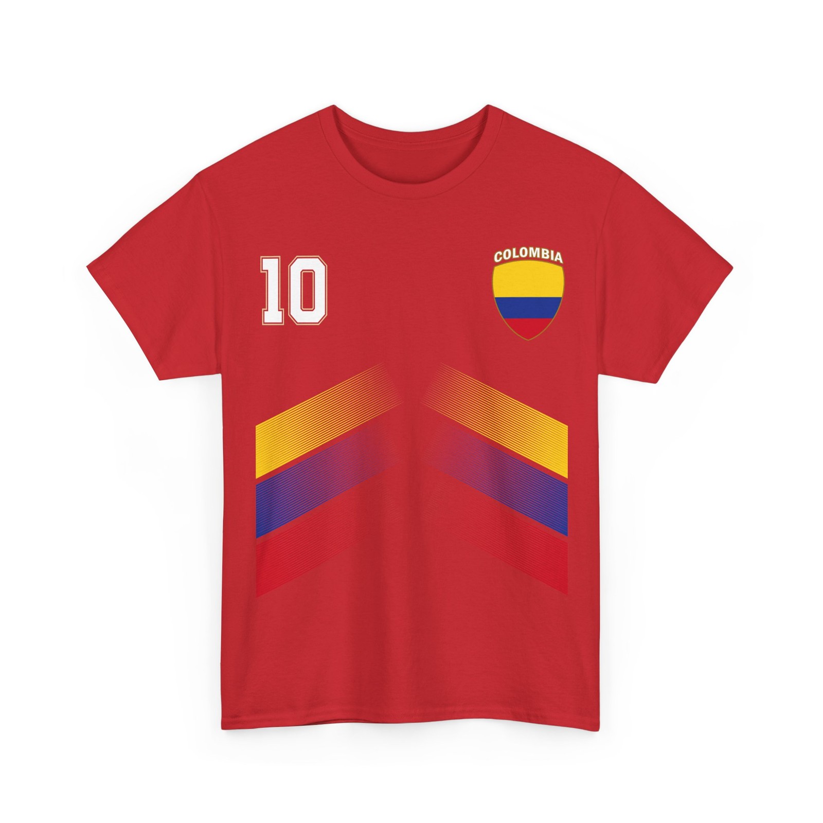 Colombia Shirt, Colombian Flag Colombia Number 10 Soccer Jersey Style Shirt