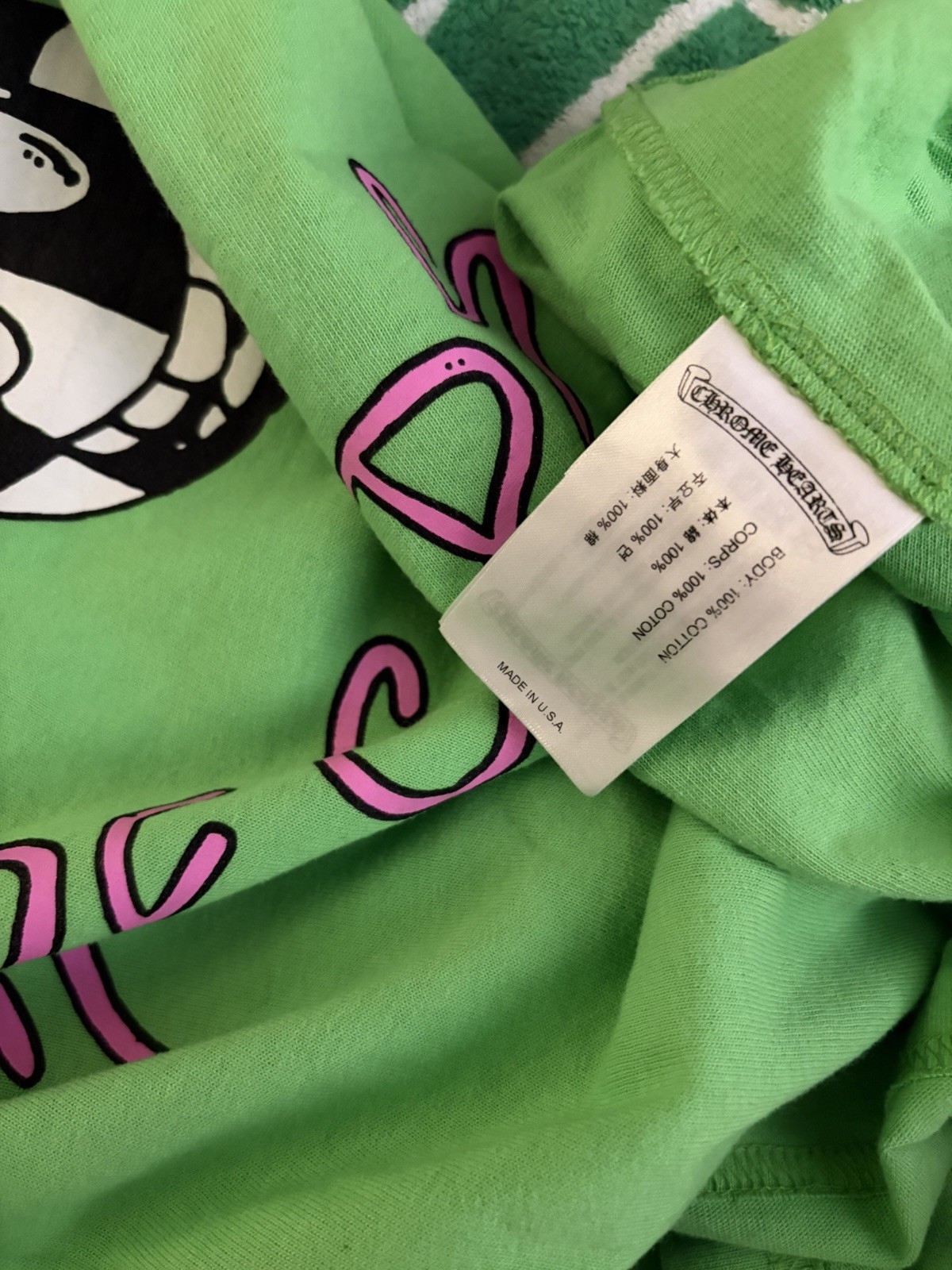 Chrome Hearts Matty Boy Sex Records Green Short Sleeve T-Shirt Large