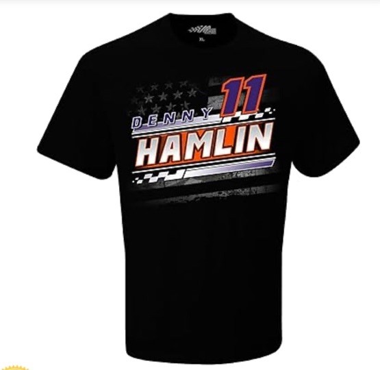 Checkered Flag Sports Men&rsquo;s Denny Hamlin 11 Graphic Tee, Size 3XL, Black